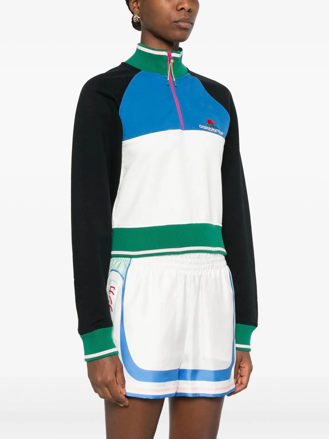 1/4 ZIP COLOURBLOCK SWEATSHIRT - Image 3