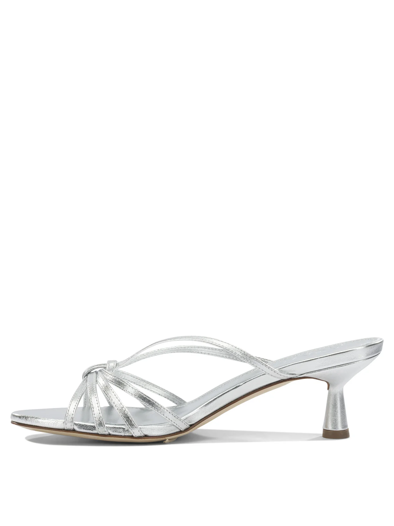 ABBY 55 MM SILVER NAPPA LEATHER SANDALS - Image 3