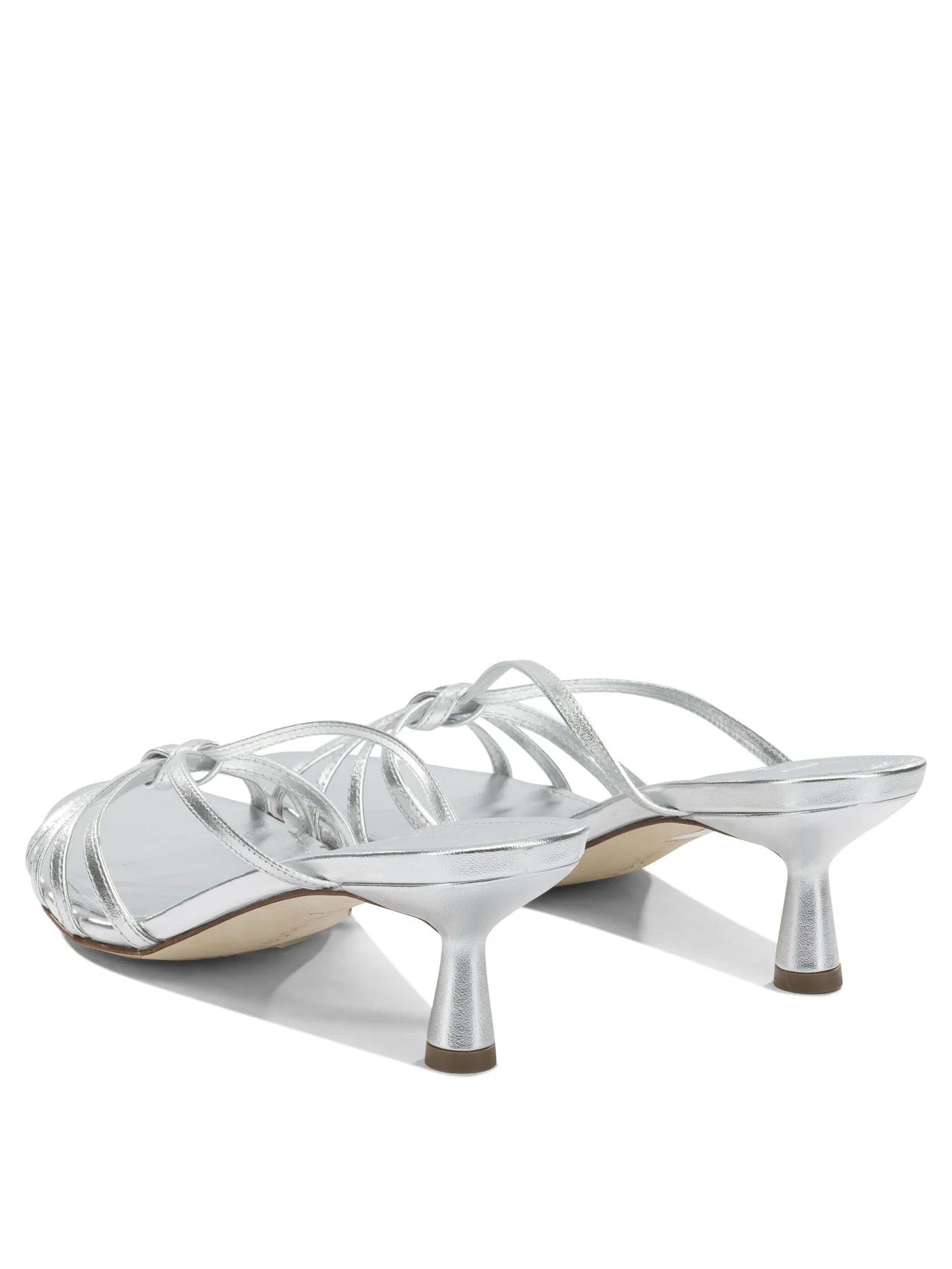 ABBY 55 MM SILVER NAPPA LEATHER SANDALS - Image 4