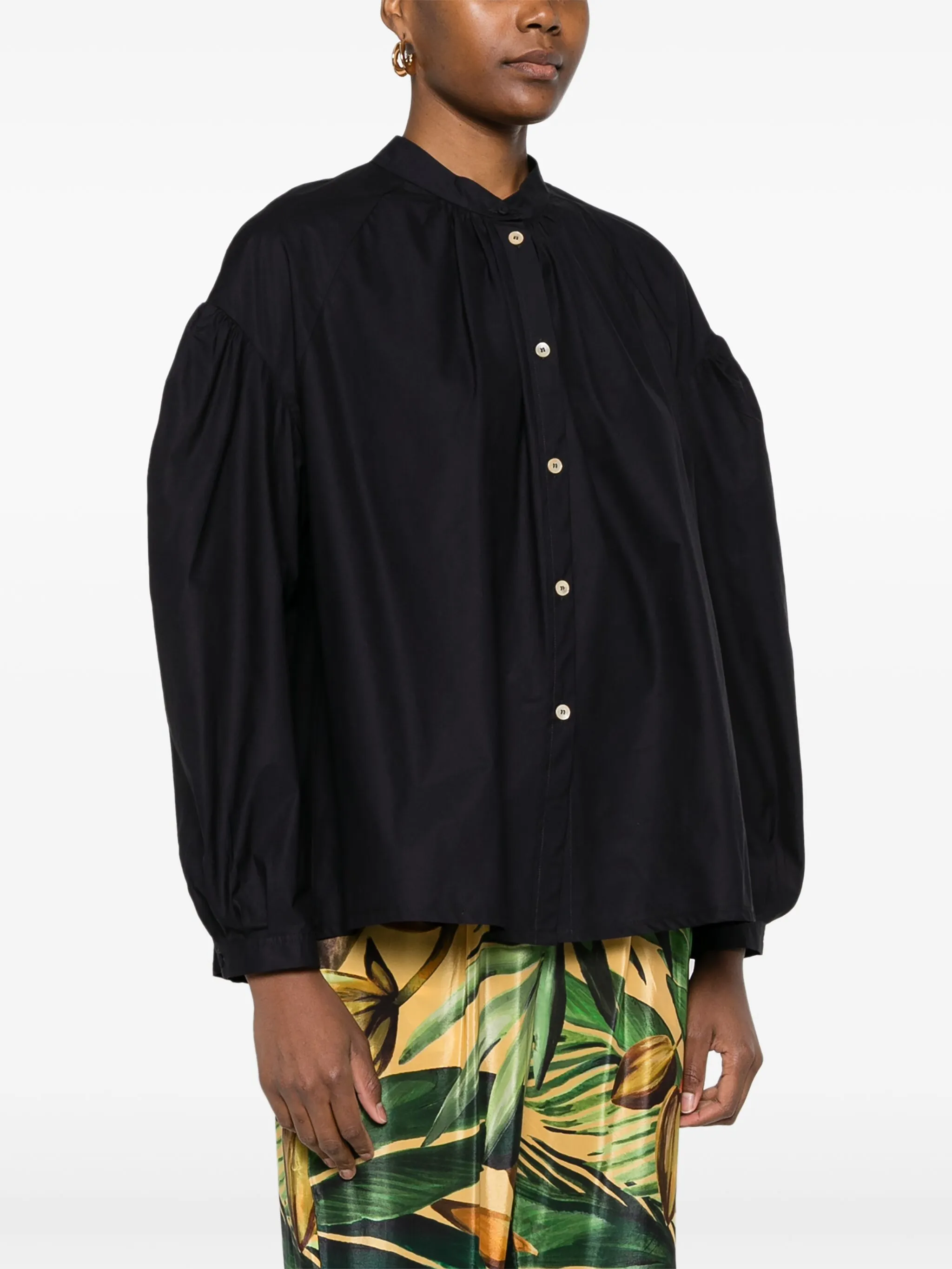 ABISSO COTTON POPLINE BOHEMIAN SHIRT - Image 4