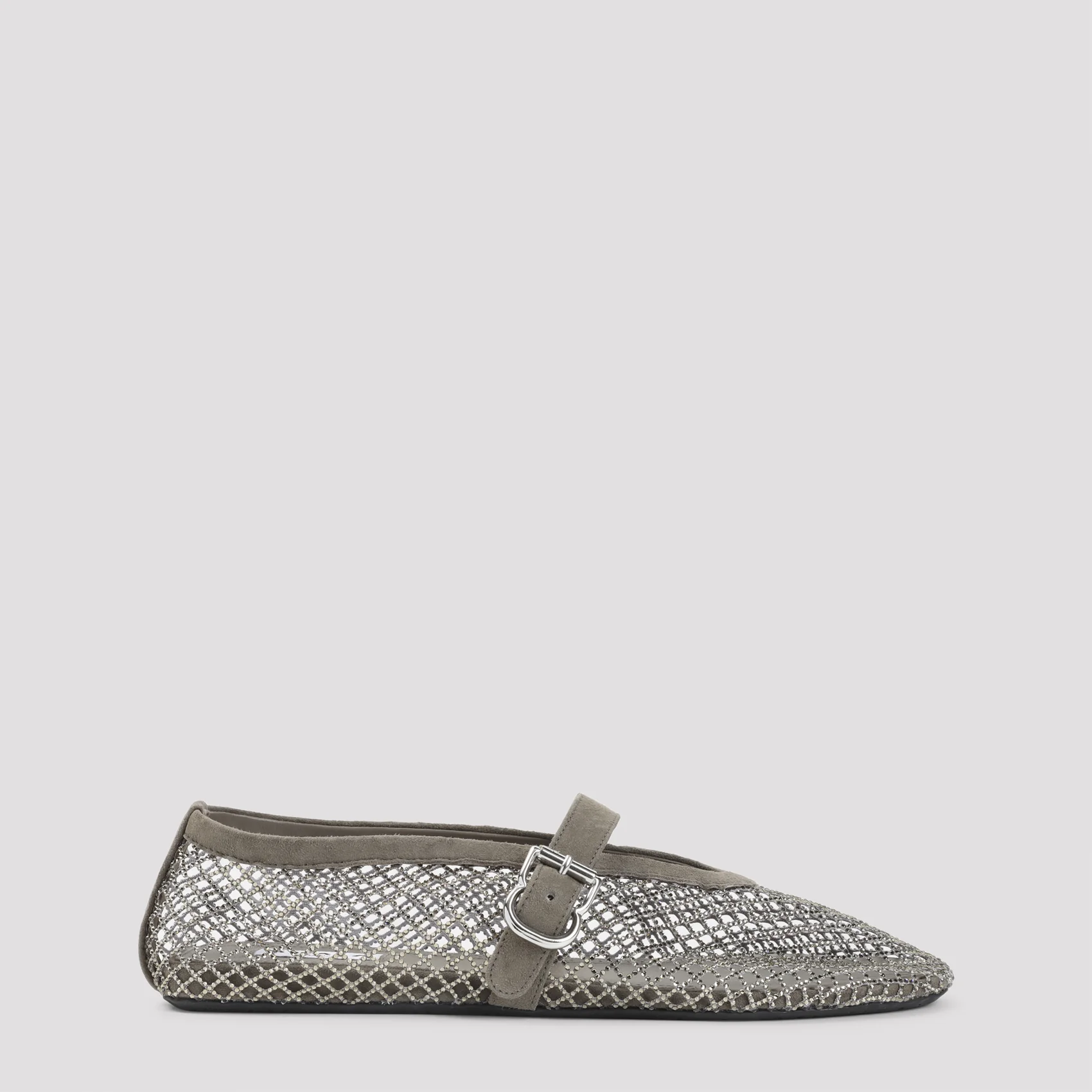BALLET FLATS IN STRASS FISHNET
