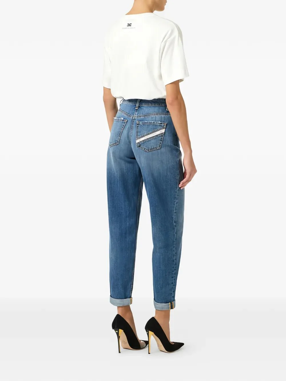 BALLOON JEANS WITH JEWELLED PADLOCK - Image 3