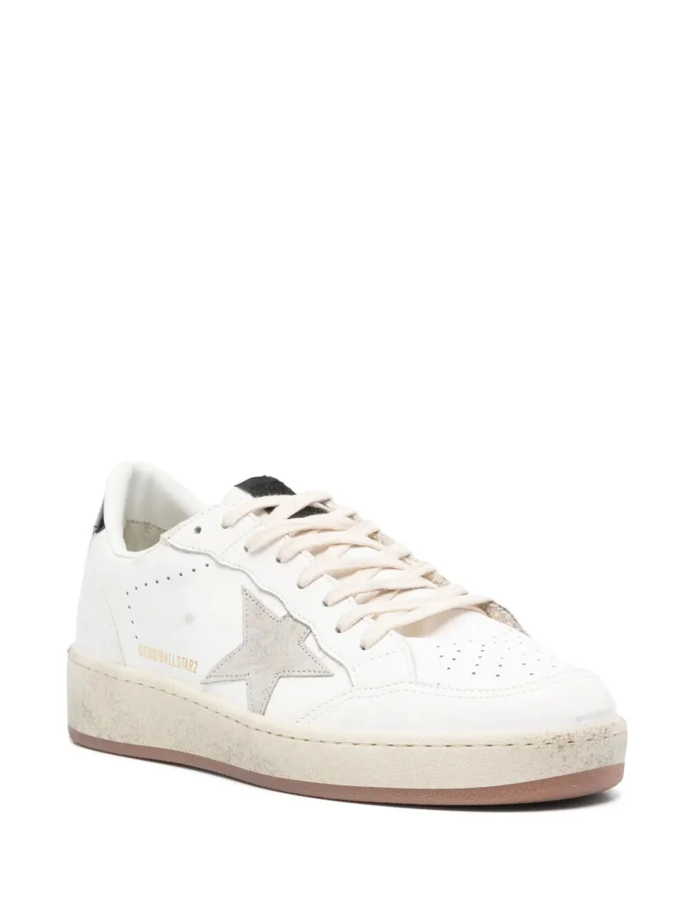 "BALLSTAR 2" LEATHER UPPER AND SPUR SUEDE STAR SHINY LEATHER HEEL - Image 3