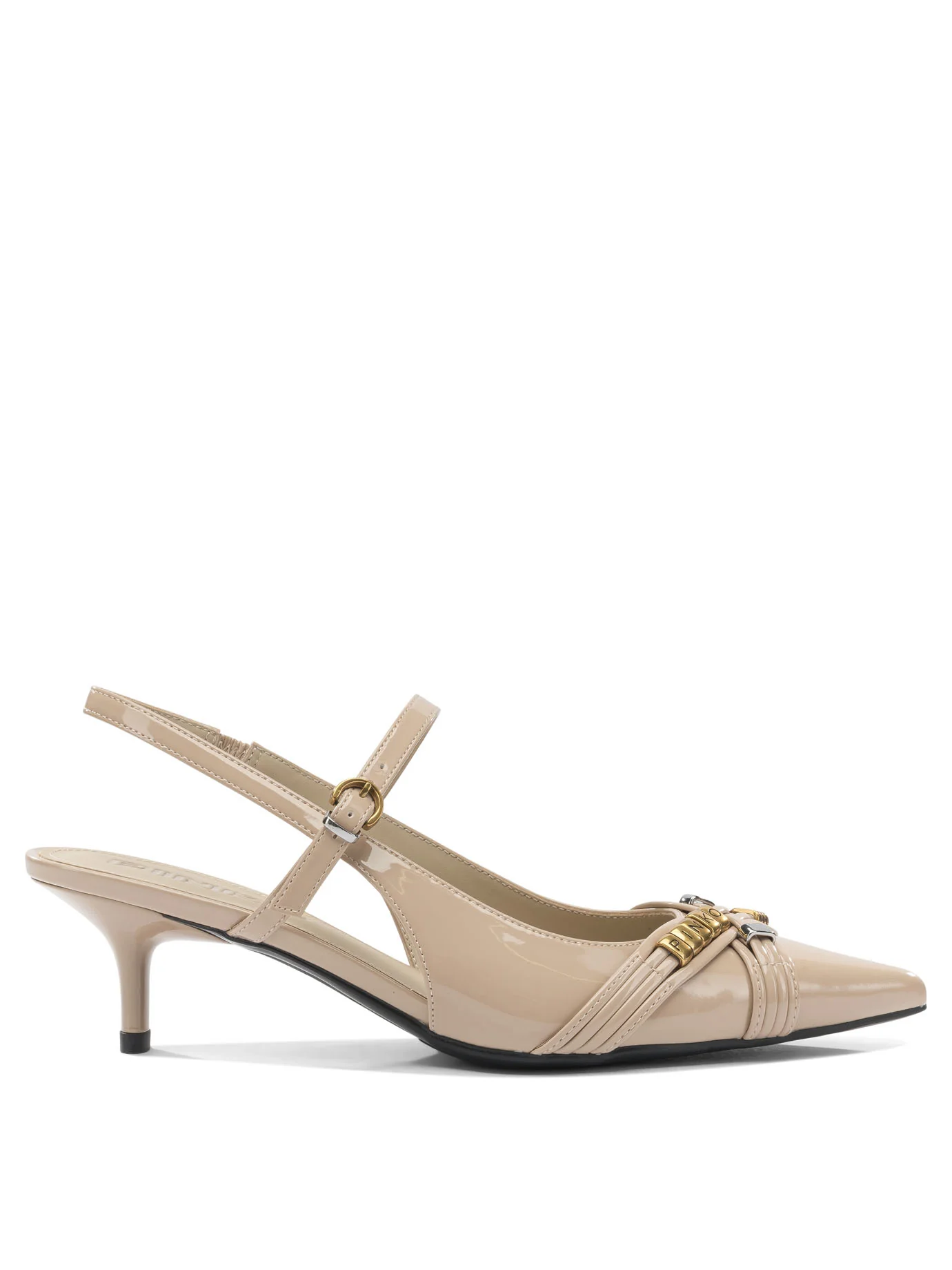 BEIGE LEATHER HEELED SHOES