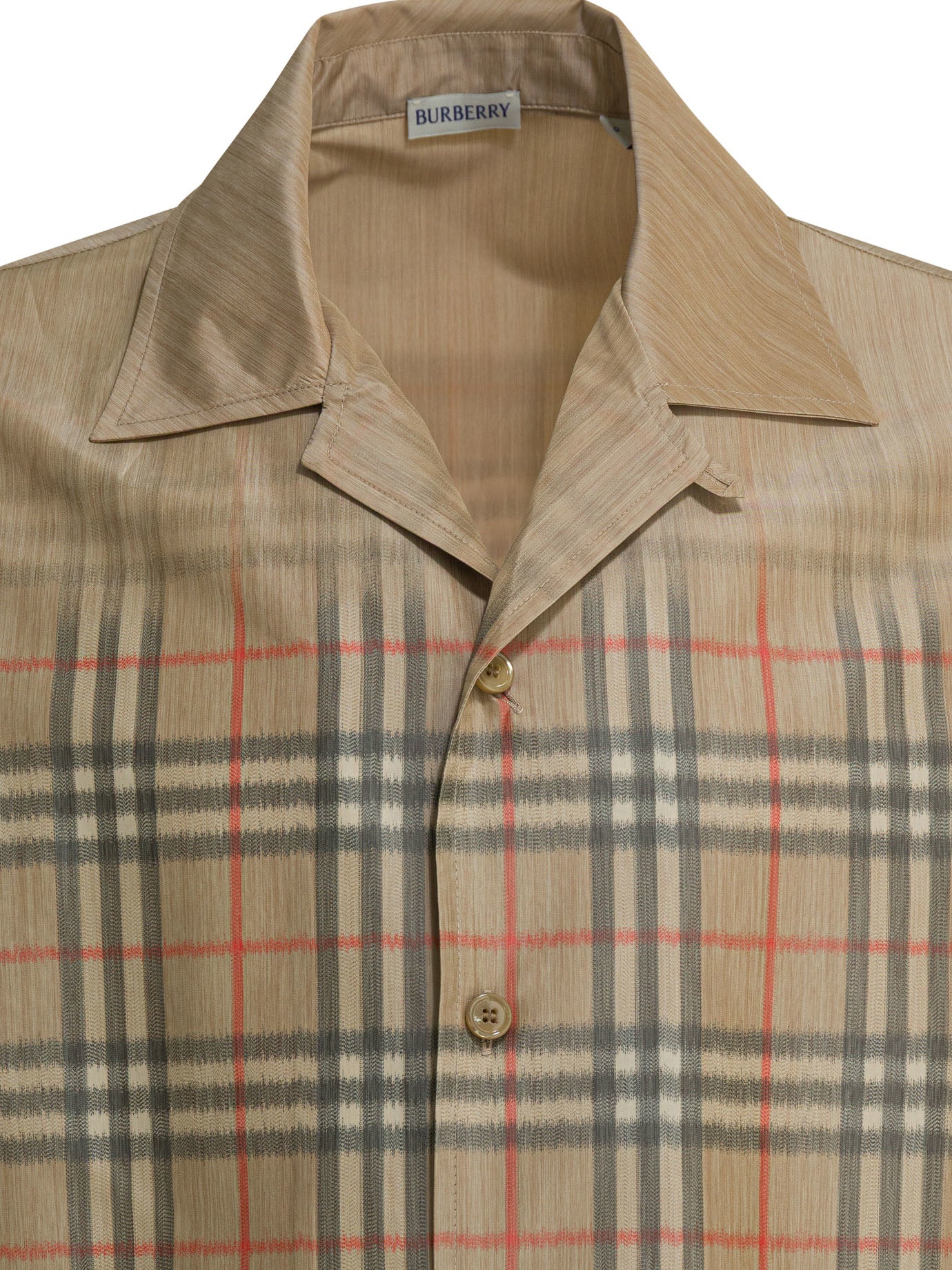BEIGE VISCOSE POLYESTER SHIRT - Image 3