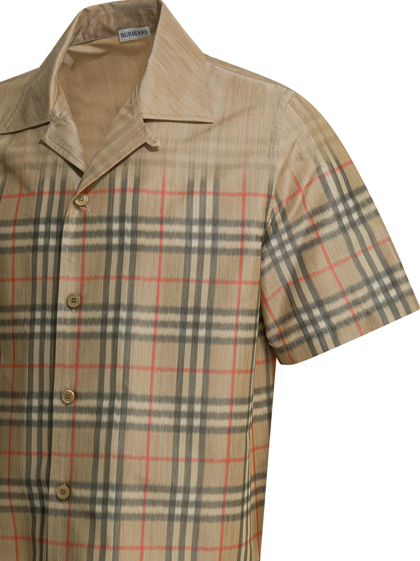 BEIGE VISCOSE POLYESTER SHIRT - Image 4