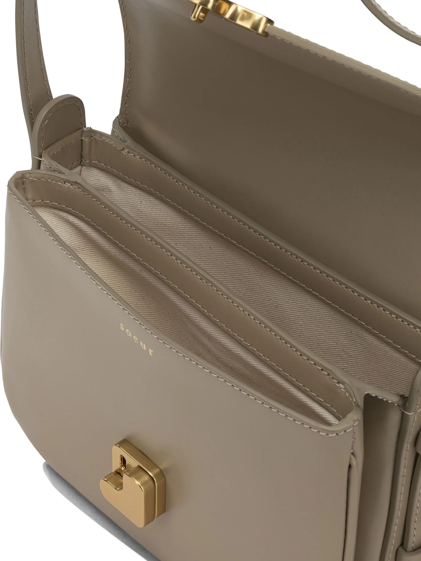 BELLISSIMA SMALL BEIGE LEATHER CROSSBODY BAG - Image 5