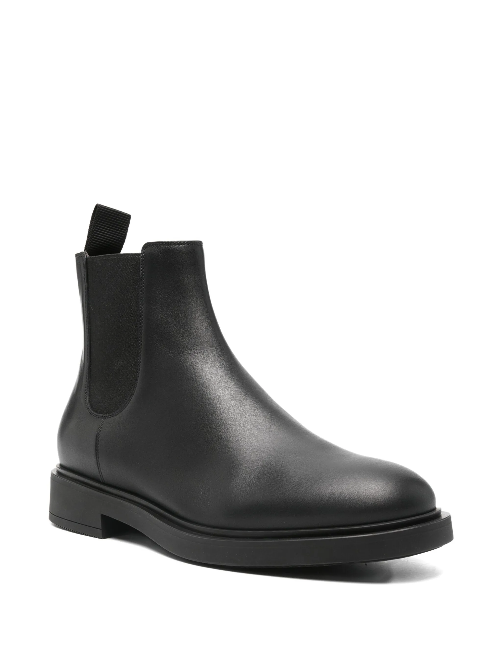 BLACK CALF LAMB LEATHER SHOES - Image 3