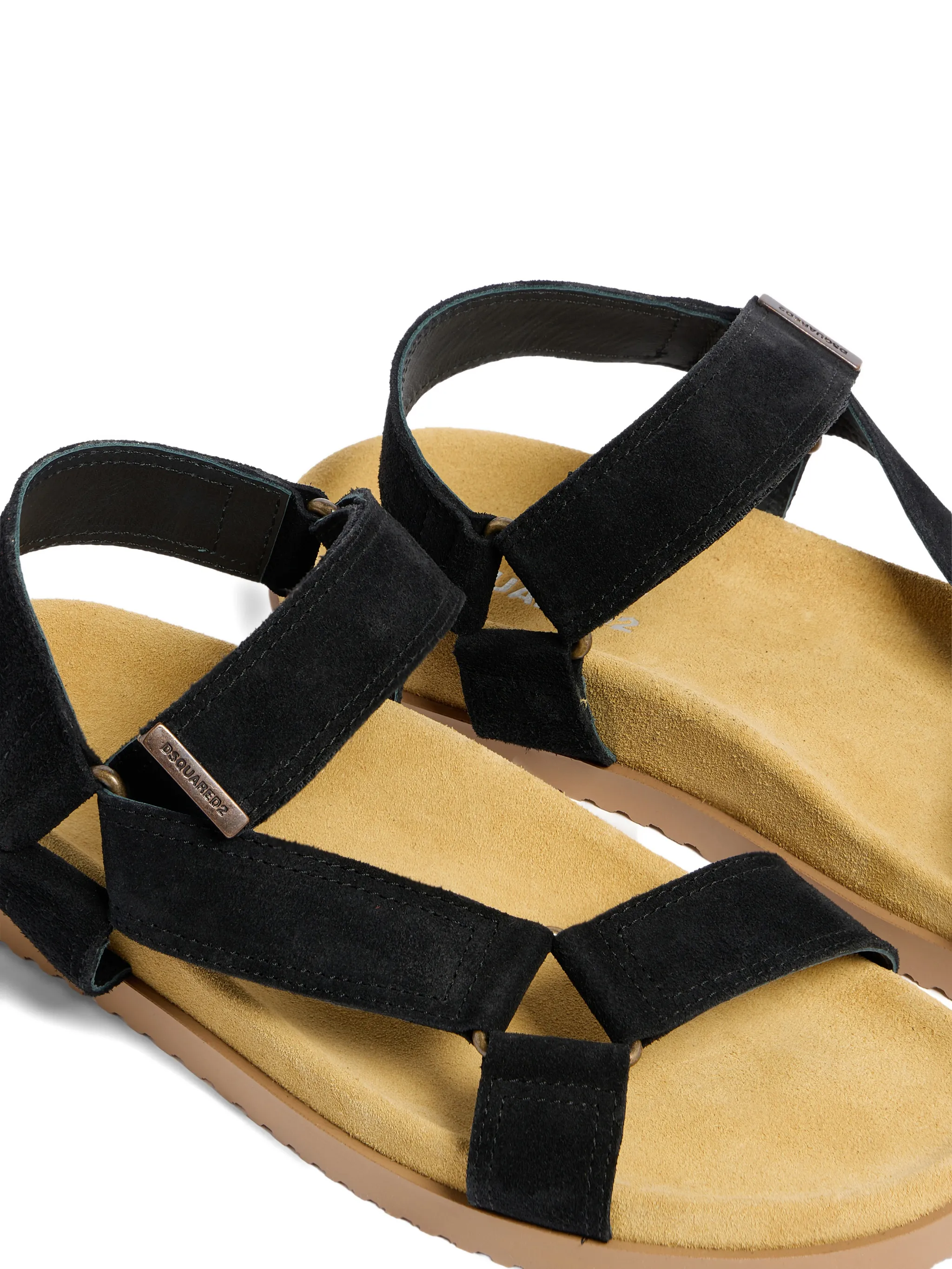 BLACK CALF POLYESTER CARGO SANDALS - Image 2