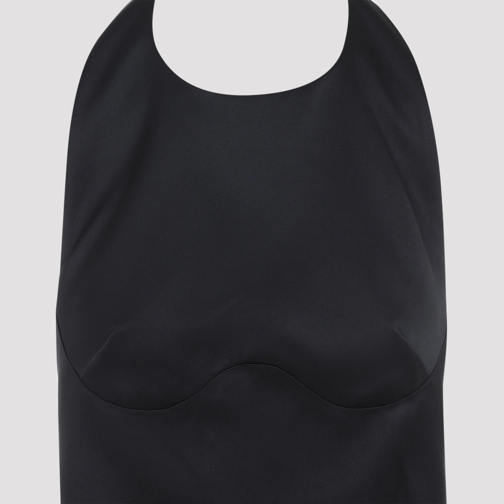 BLACK CHARM POLYESTER MINI DRESS - Image 4