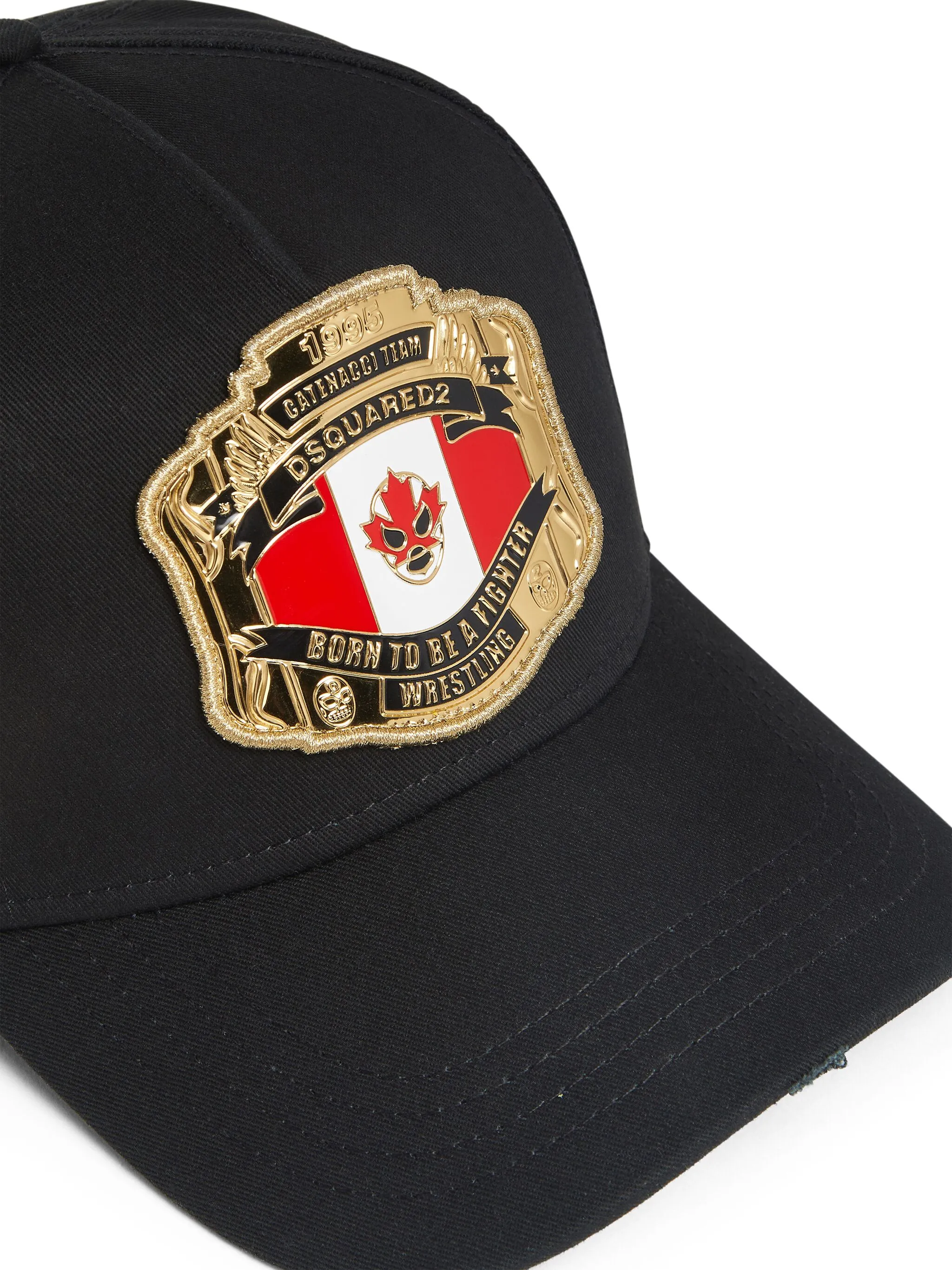 BLACK COTTON BASEBALL HAT - Image 3
