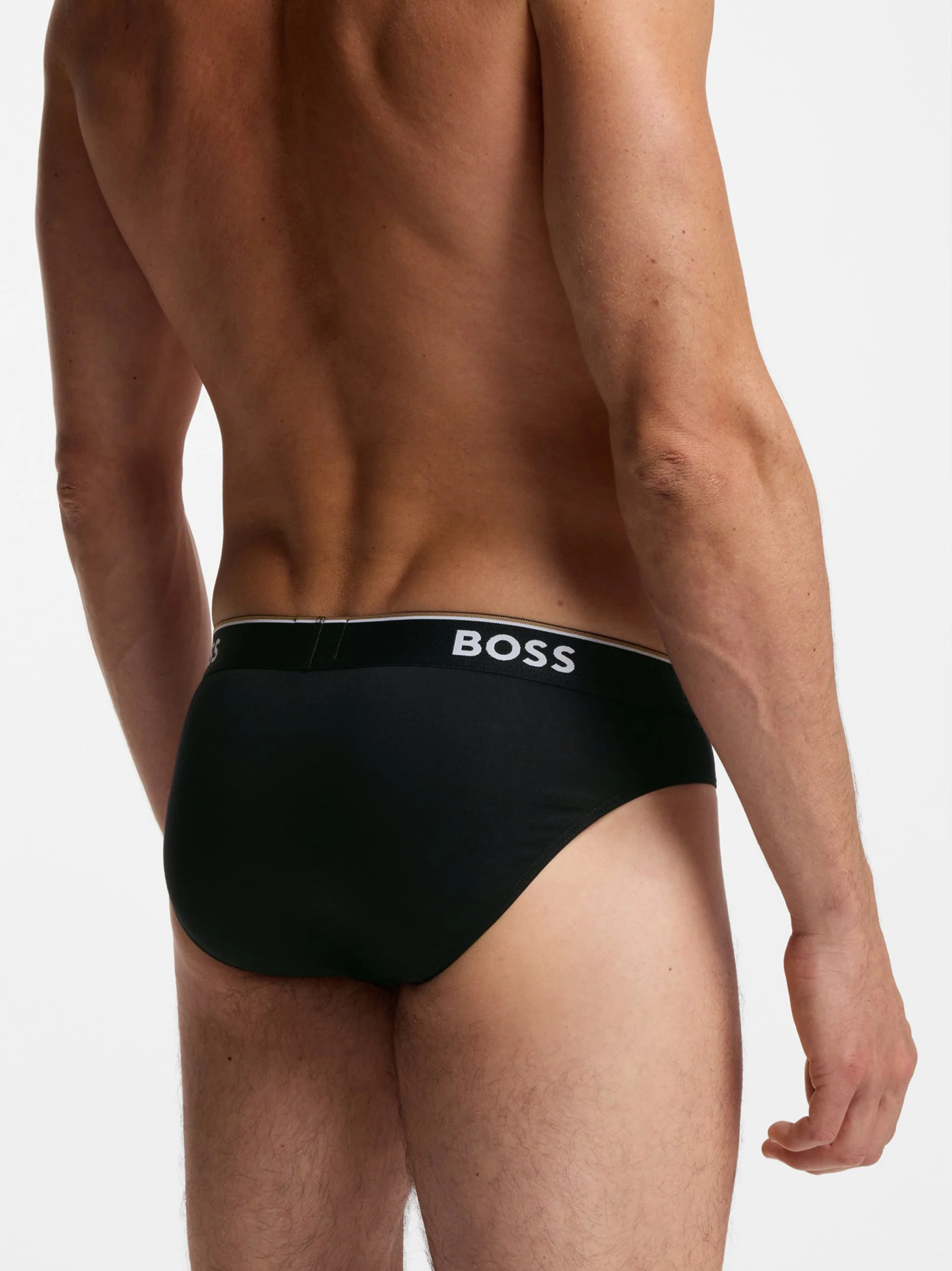 BLACK COTTON ELASTANE BRIEFS - Image 3