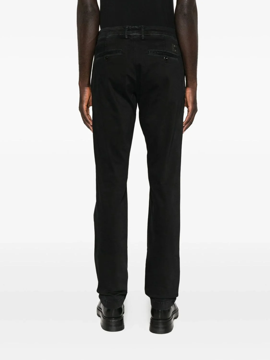 BLACK COTTON ELASTANE PANTS - Image 4