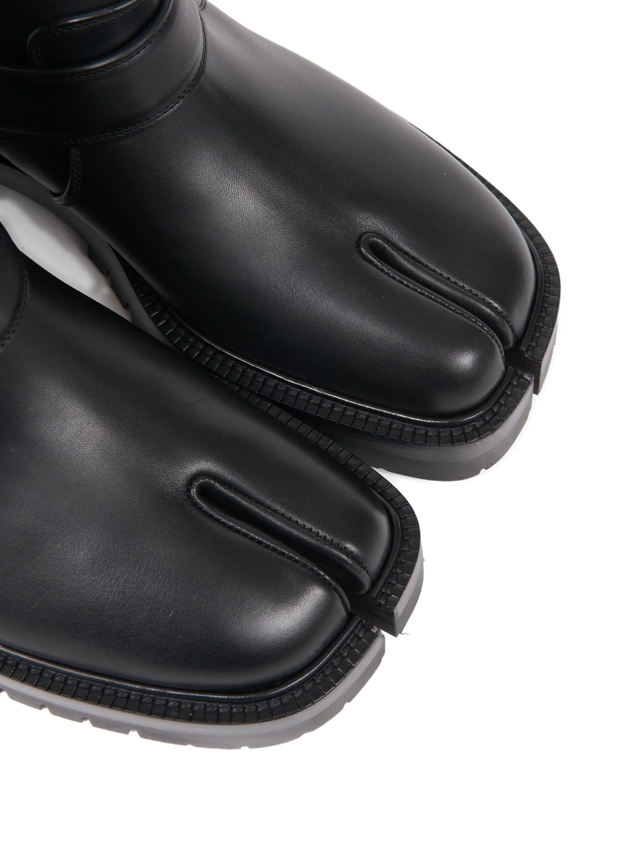 BLACK COW LEATHER ANKLE BOOT - Image 3