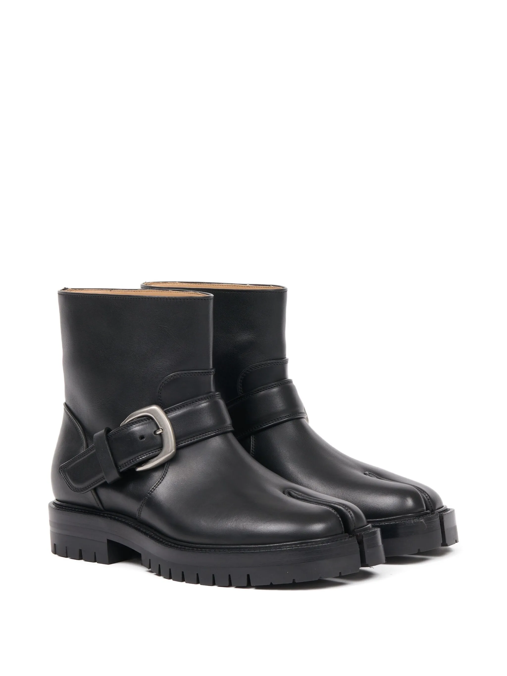 BLACK COW LEATHER ANKLE BOOT - Image 5