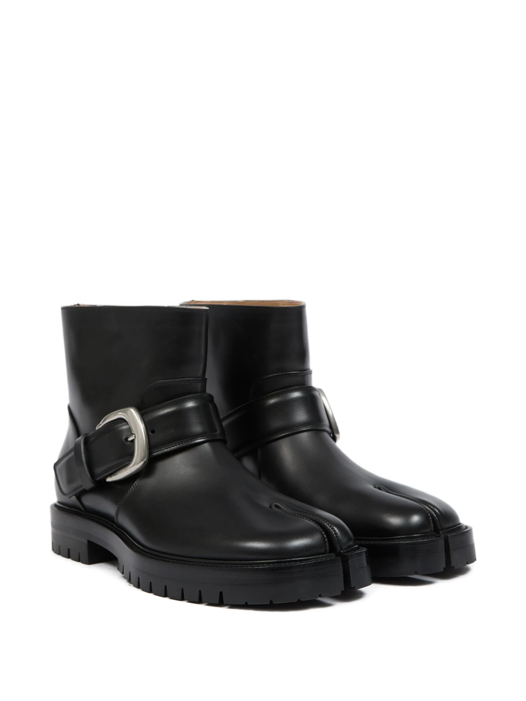 BLACK COW LEATHER ANKLE BOOT - Image 4