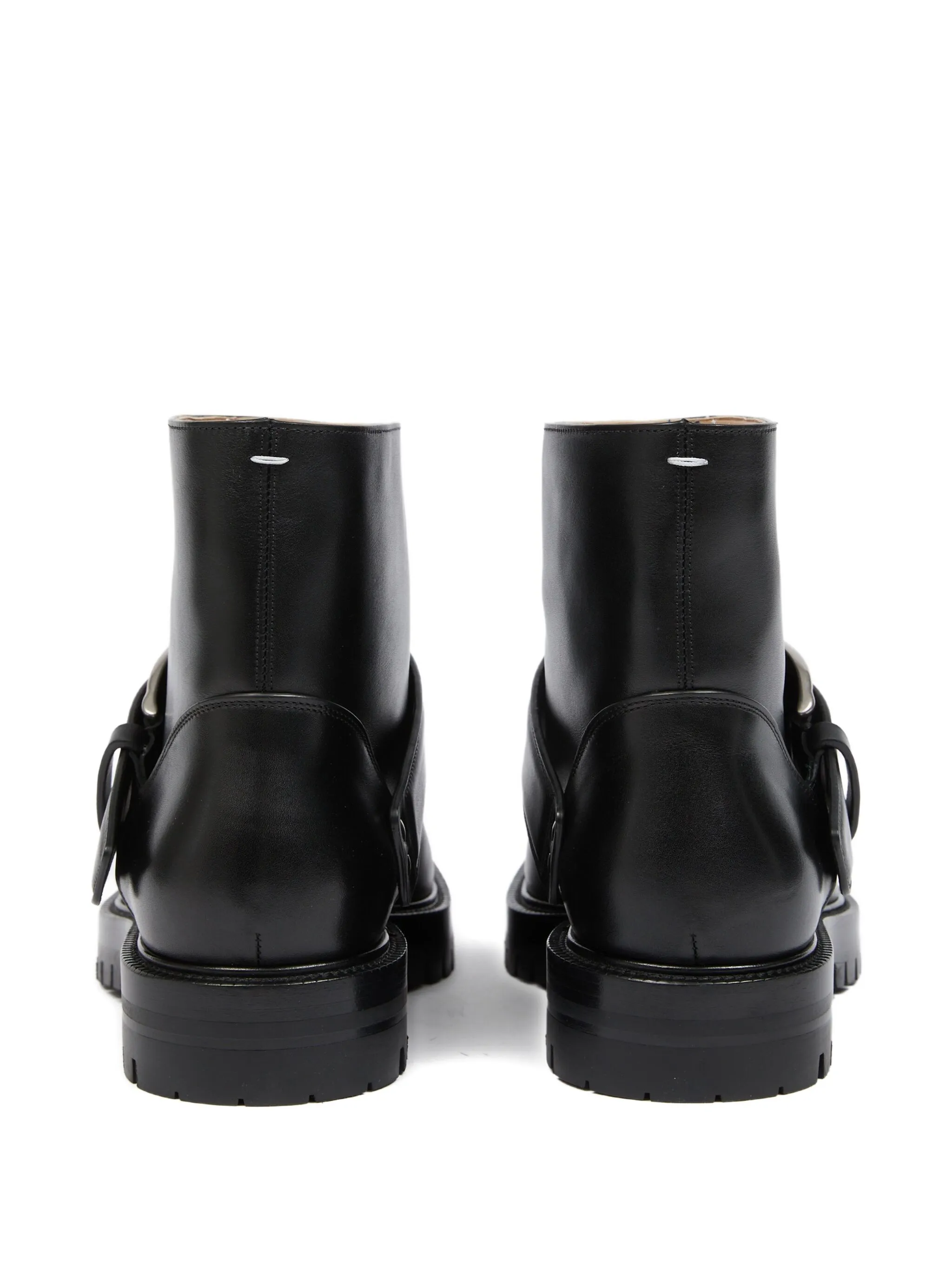 BLACK COW LEATHER ANKLE BOOT - Image 5
