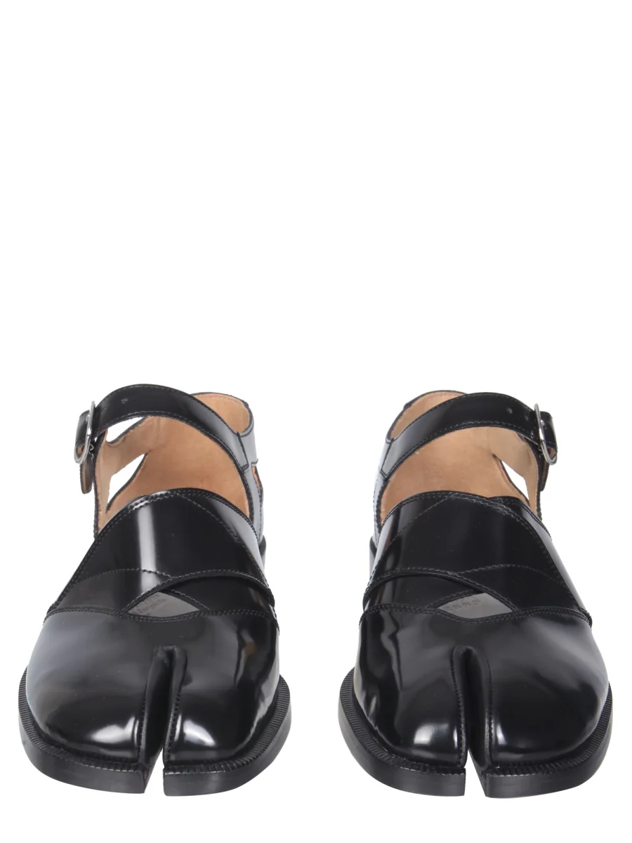 BLACK COW LEATHER SANDAL - Image 4