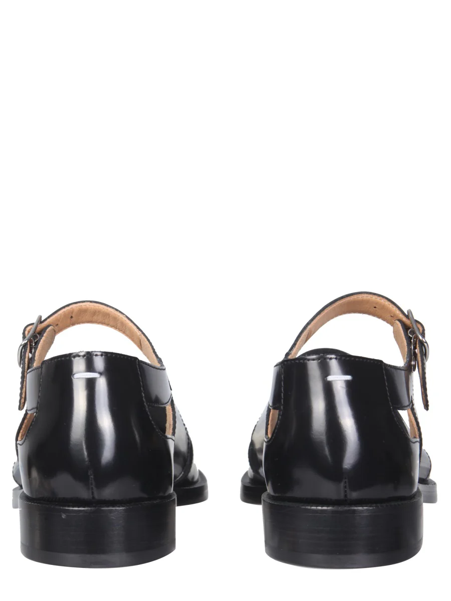 BLACK COW LEATHER SANDAL - Image 5