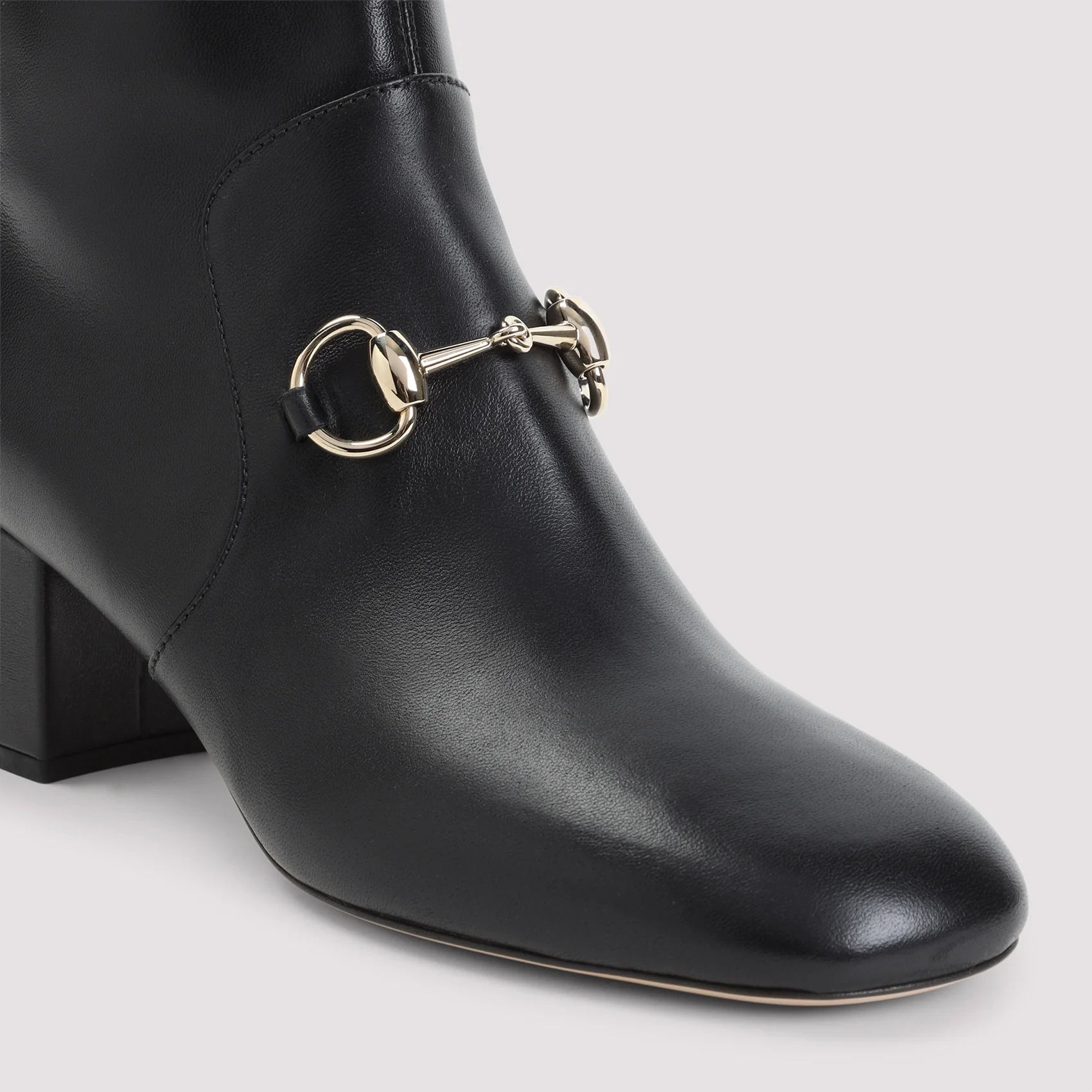 BLACK LADY HORSEBIT LEATHER BOOTS - Image 5
