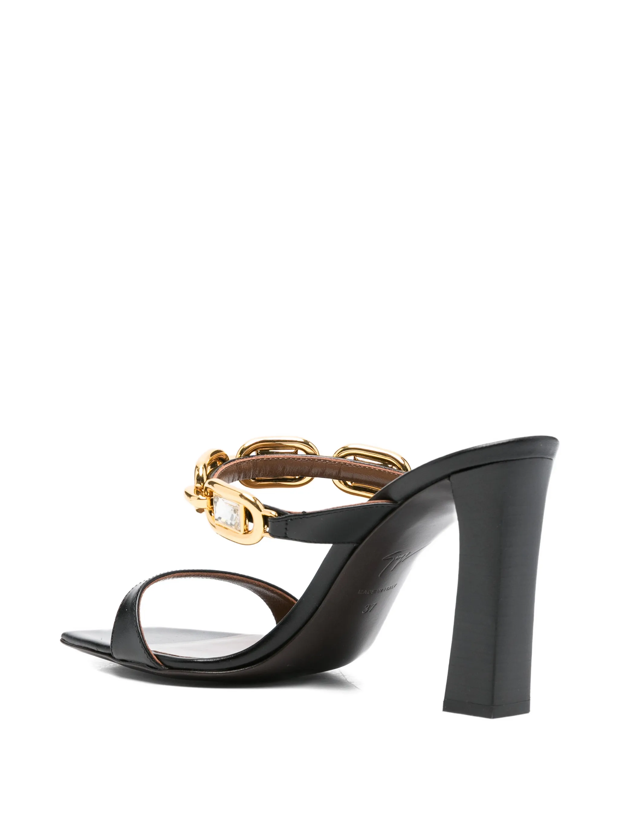 BLACK LAMB KIDSKIN COW SANDAL - Image 4