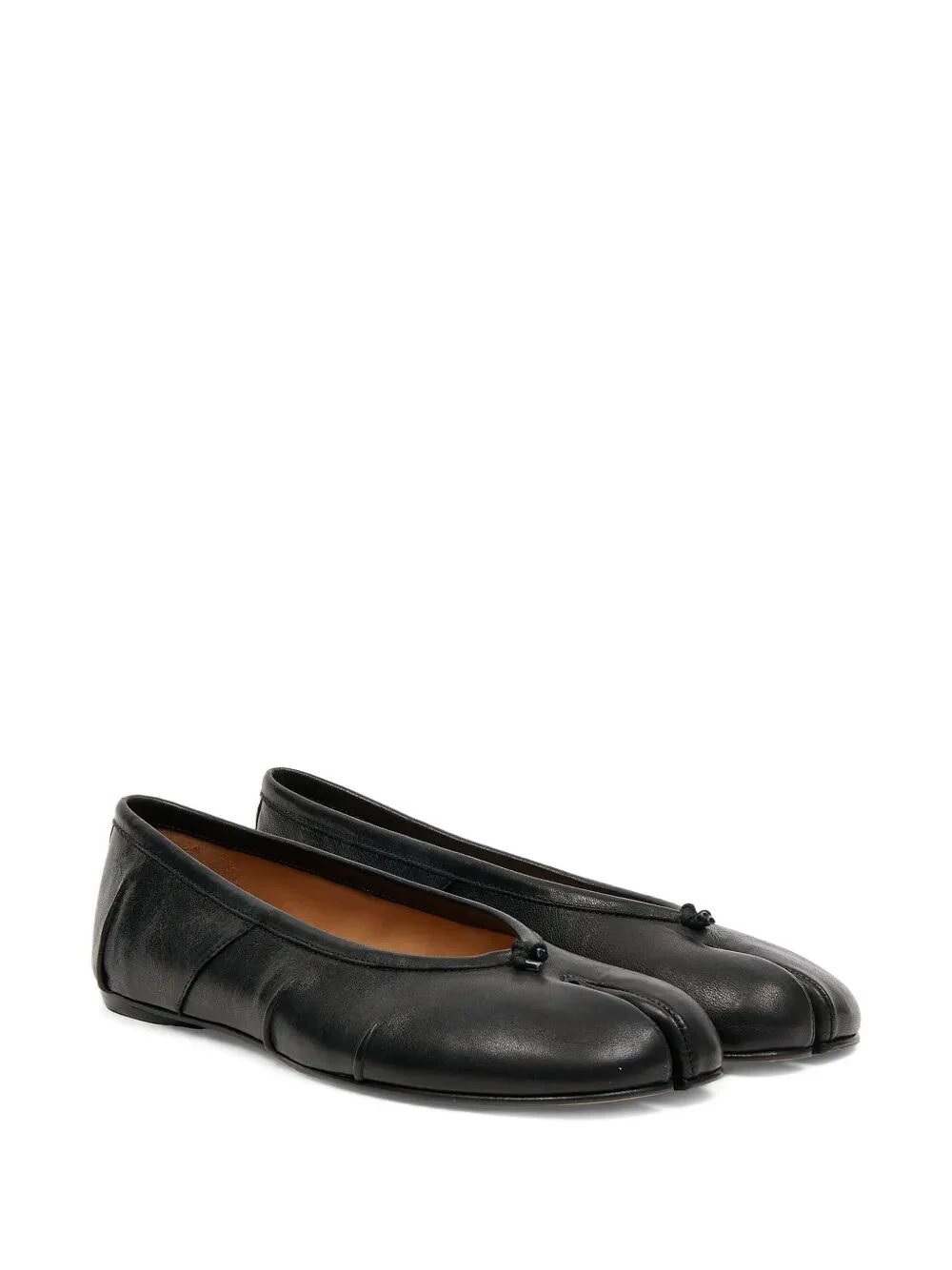 BLACK LAMB LEATHER BALLET SHOE - Image 2