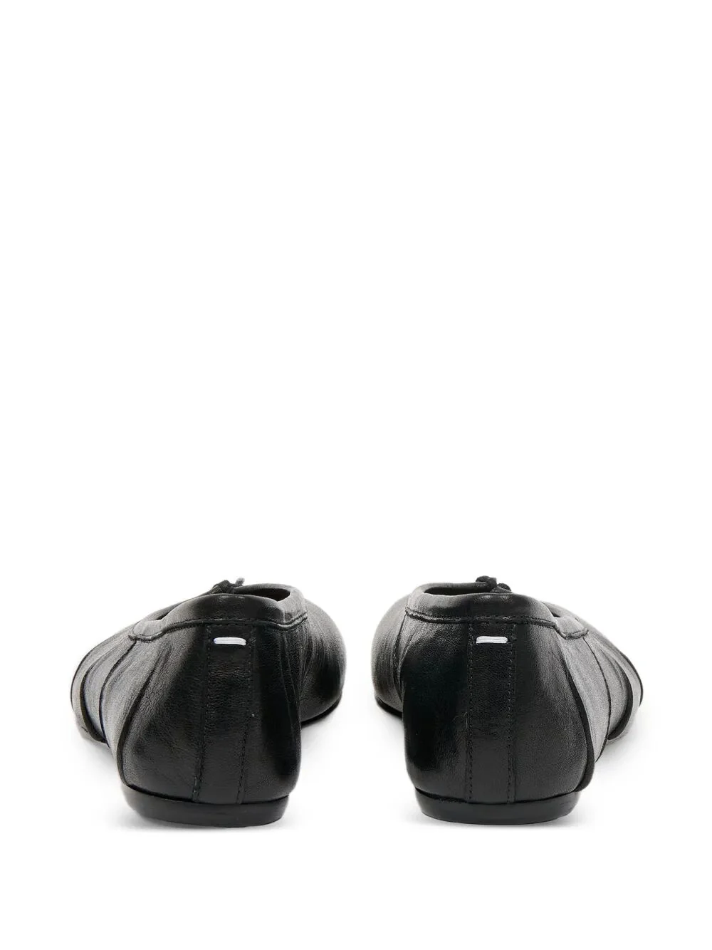 BLACK LAMB LEATHER BALLET SHOE - Image 4