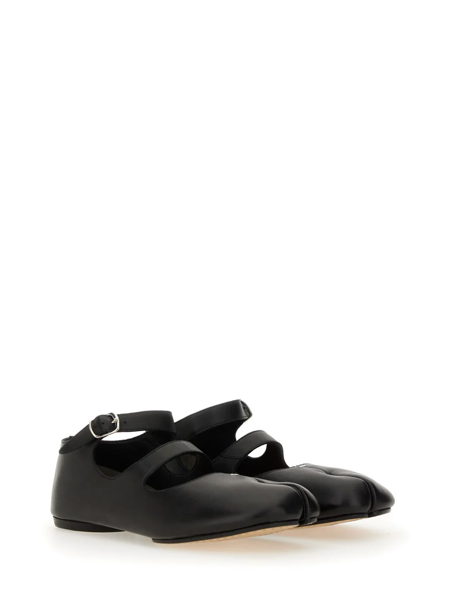 BLACK LAMB LEATHER BALLET SHOE - Image 3