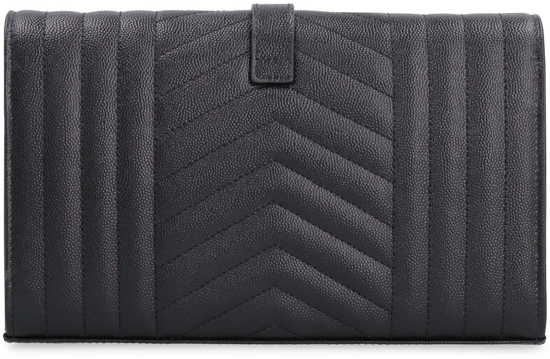 BLACK LEATHER SMALL ENVELOPE CLUTCH - Image 4