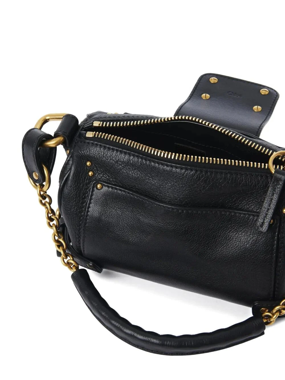 BLACK LEATHER SMALL PADDINGTON SHOULDER BAG - Image 4