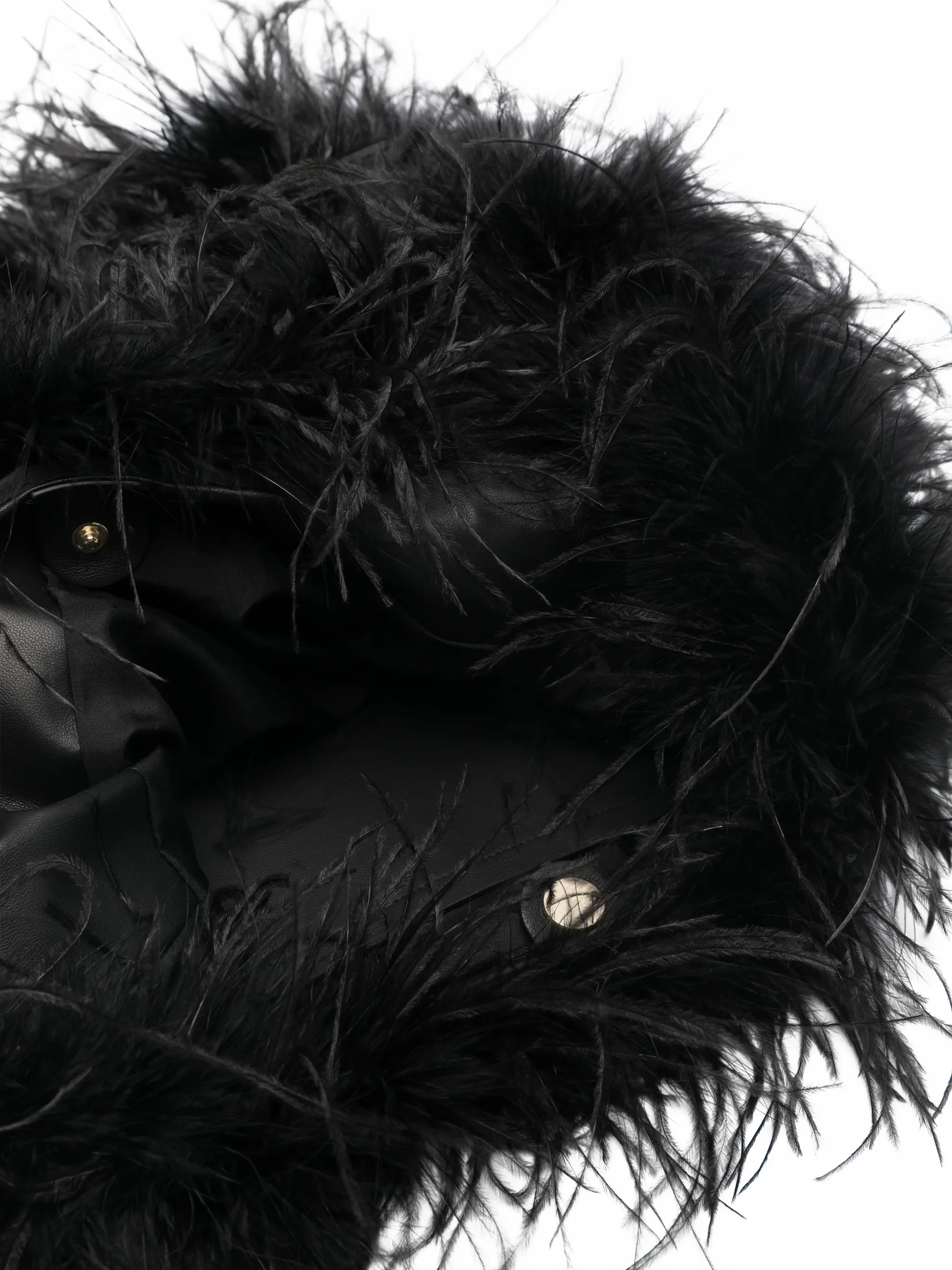 BLACK OSTRICH TURKEY LAMB SILK - Image 4