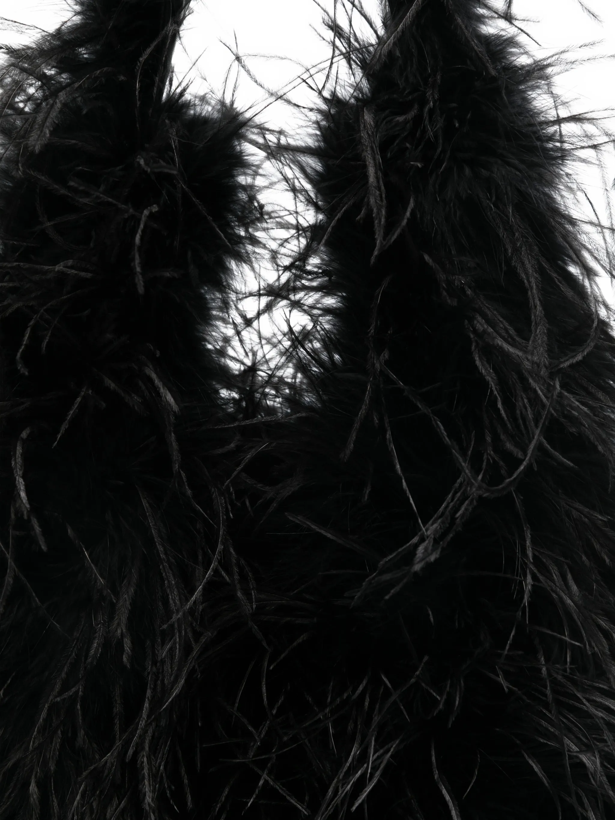 BLACK OSTRICH TURKEY LAMB SILK - Image 5
