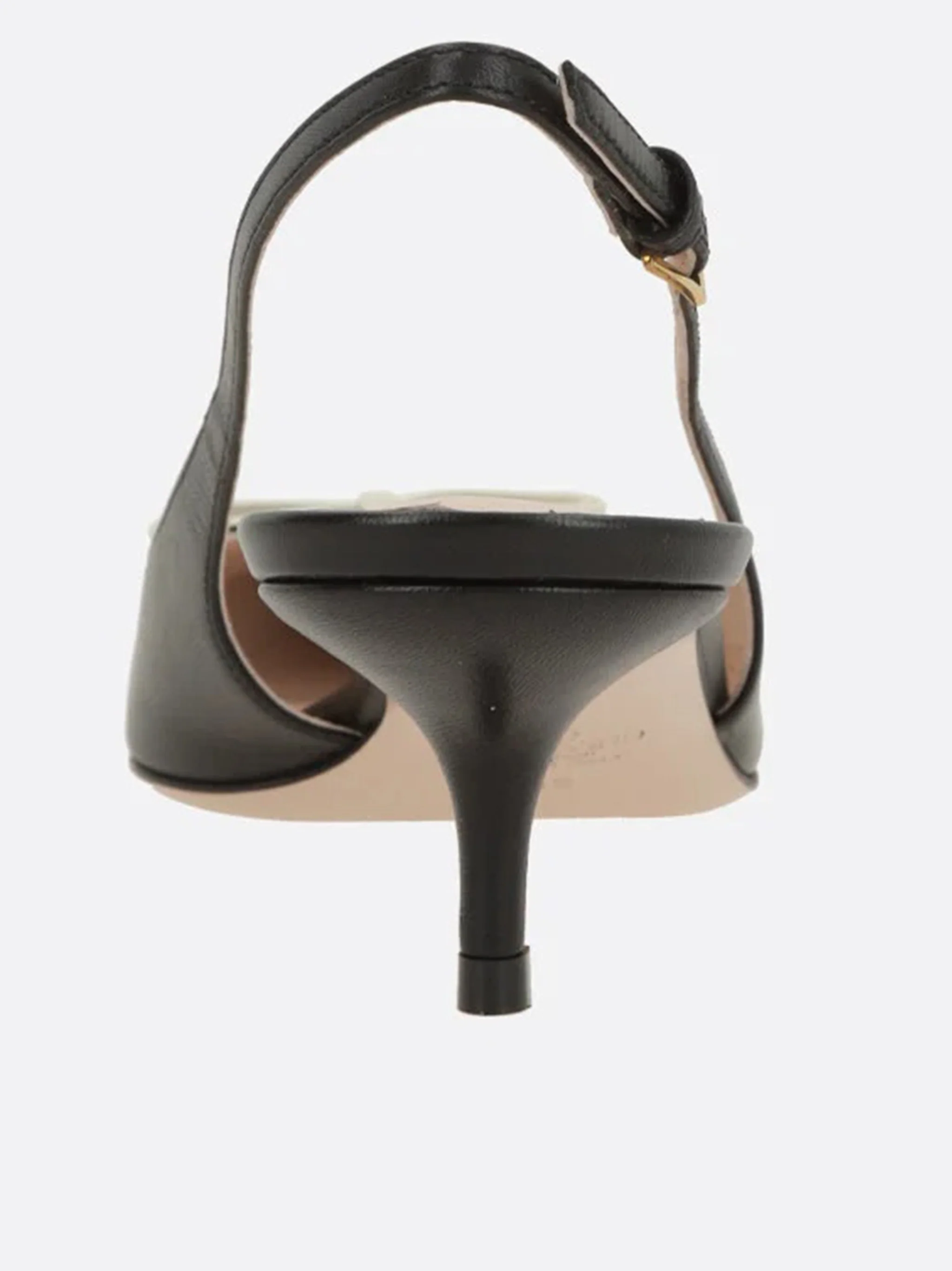 BLACK PATENT LEATHER SLING BACK - Image 3