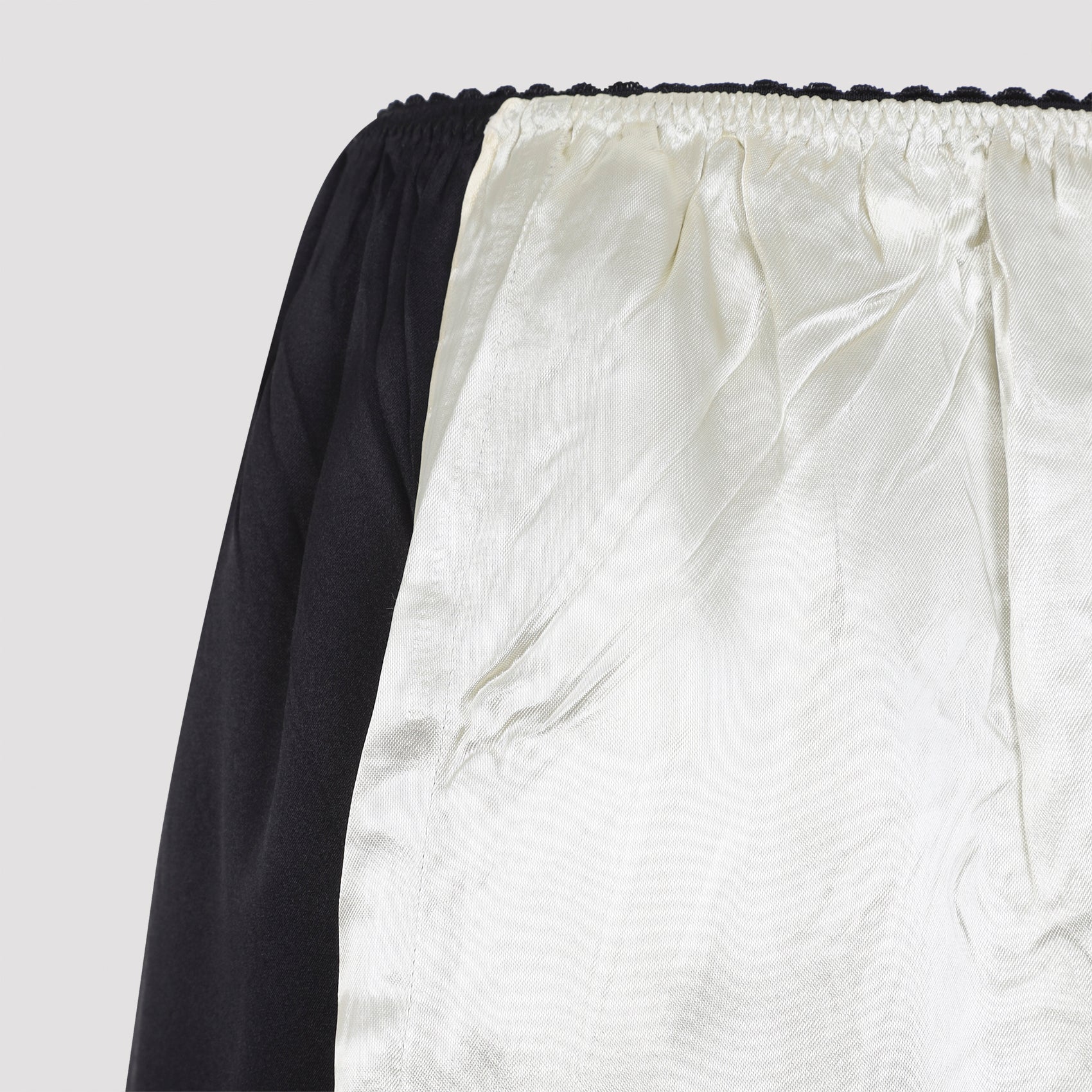 BLACK SLIP SILK MIDI SKIRT - Image 4