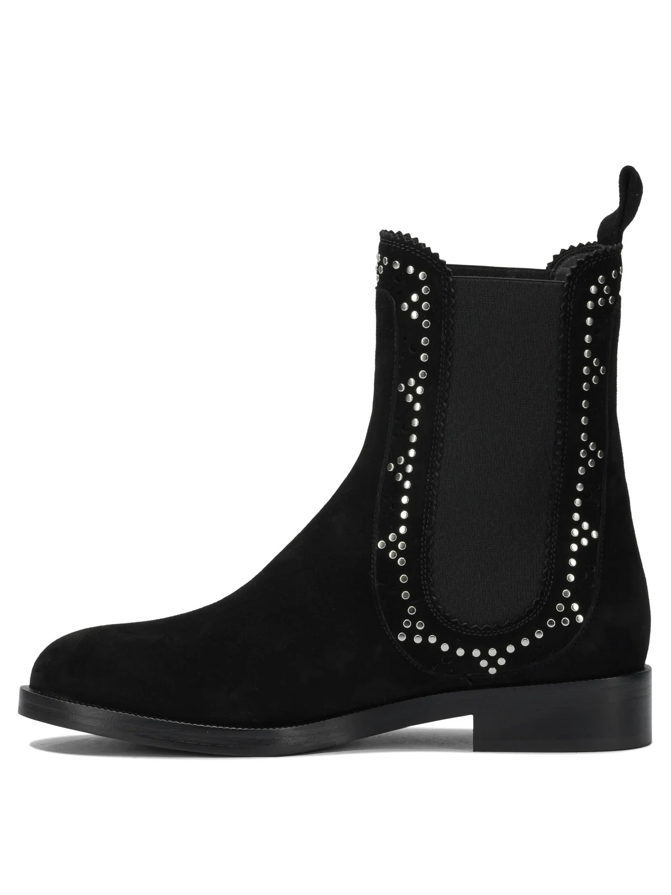 BLACK SUEDE BLEND ANKLE BOOTS - Image 3