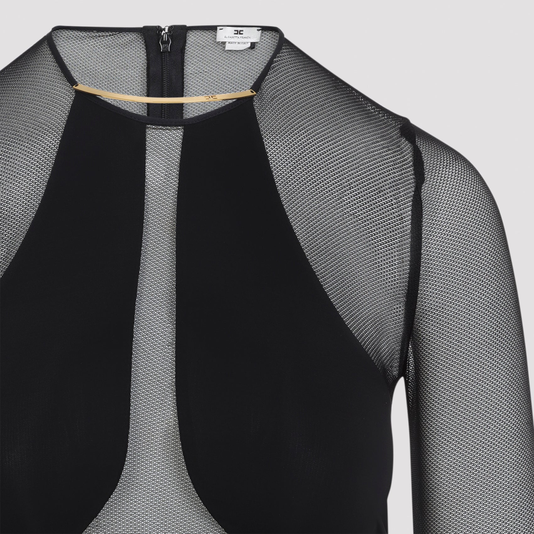 BLACK TRANSPARENT VISCOSE BODY - Image 4