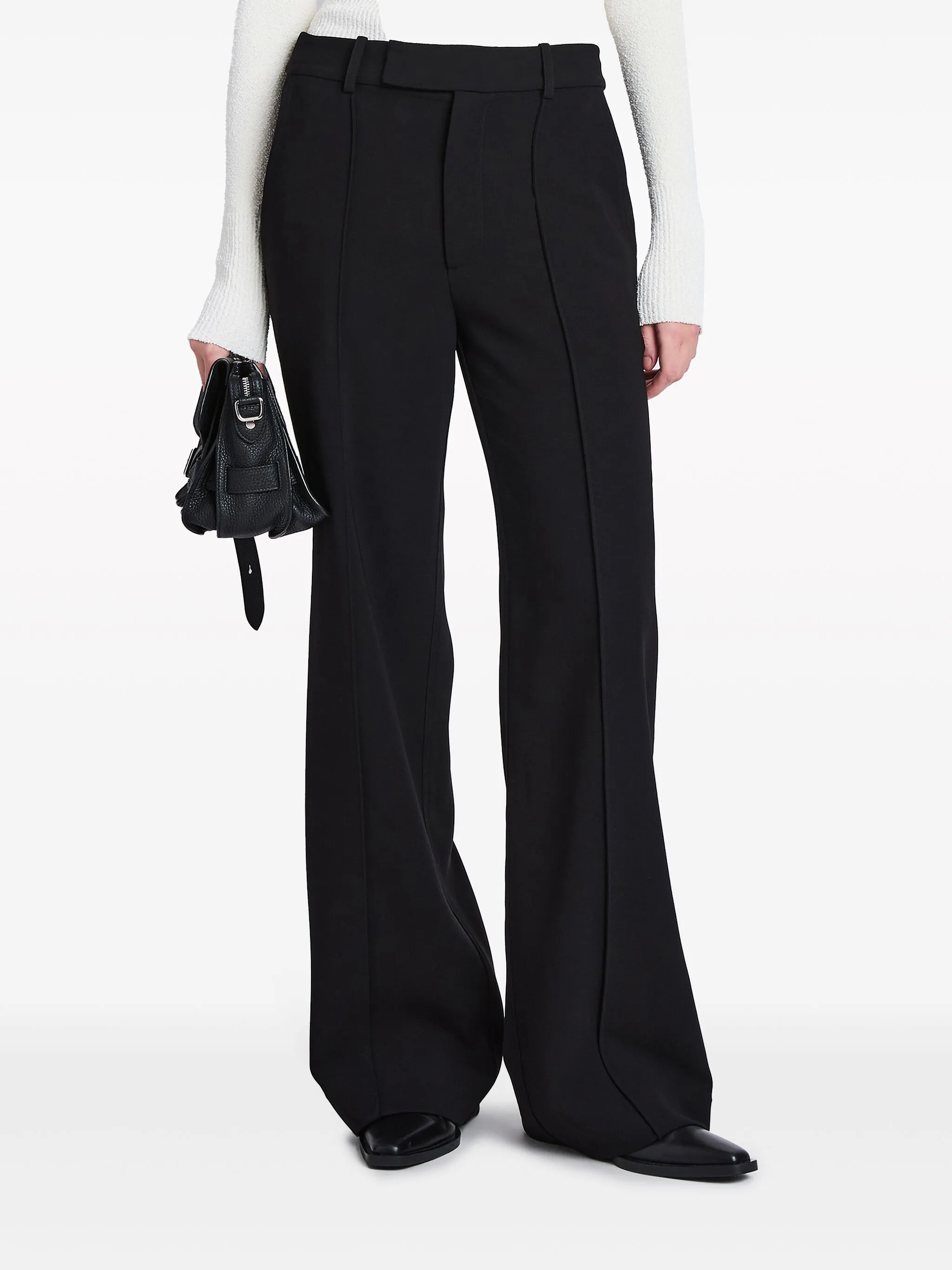BLACK TRIACETATE POLYESTER WEYES PANTS - Image 3
