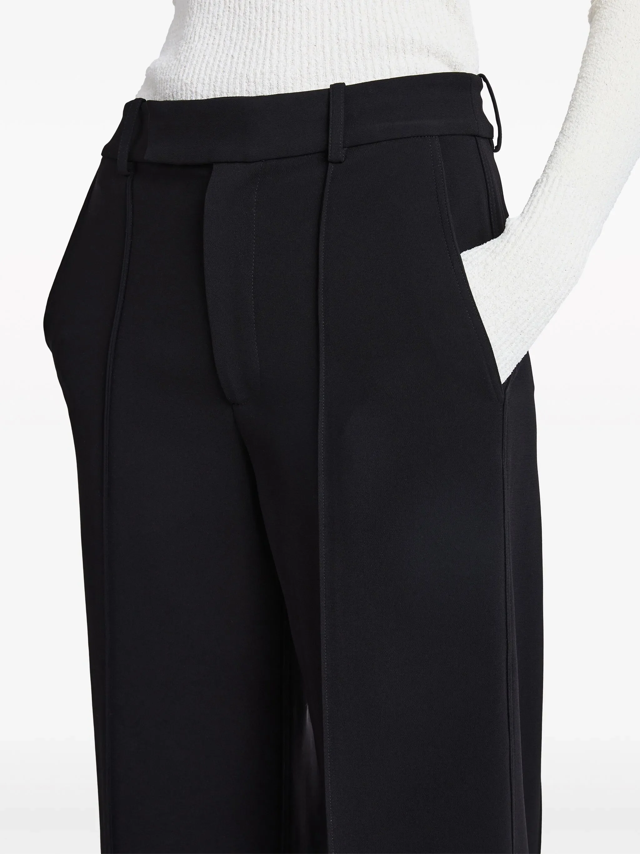BLACK TRIACETATE POLYESTER WEYES PANTS - Image 4