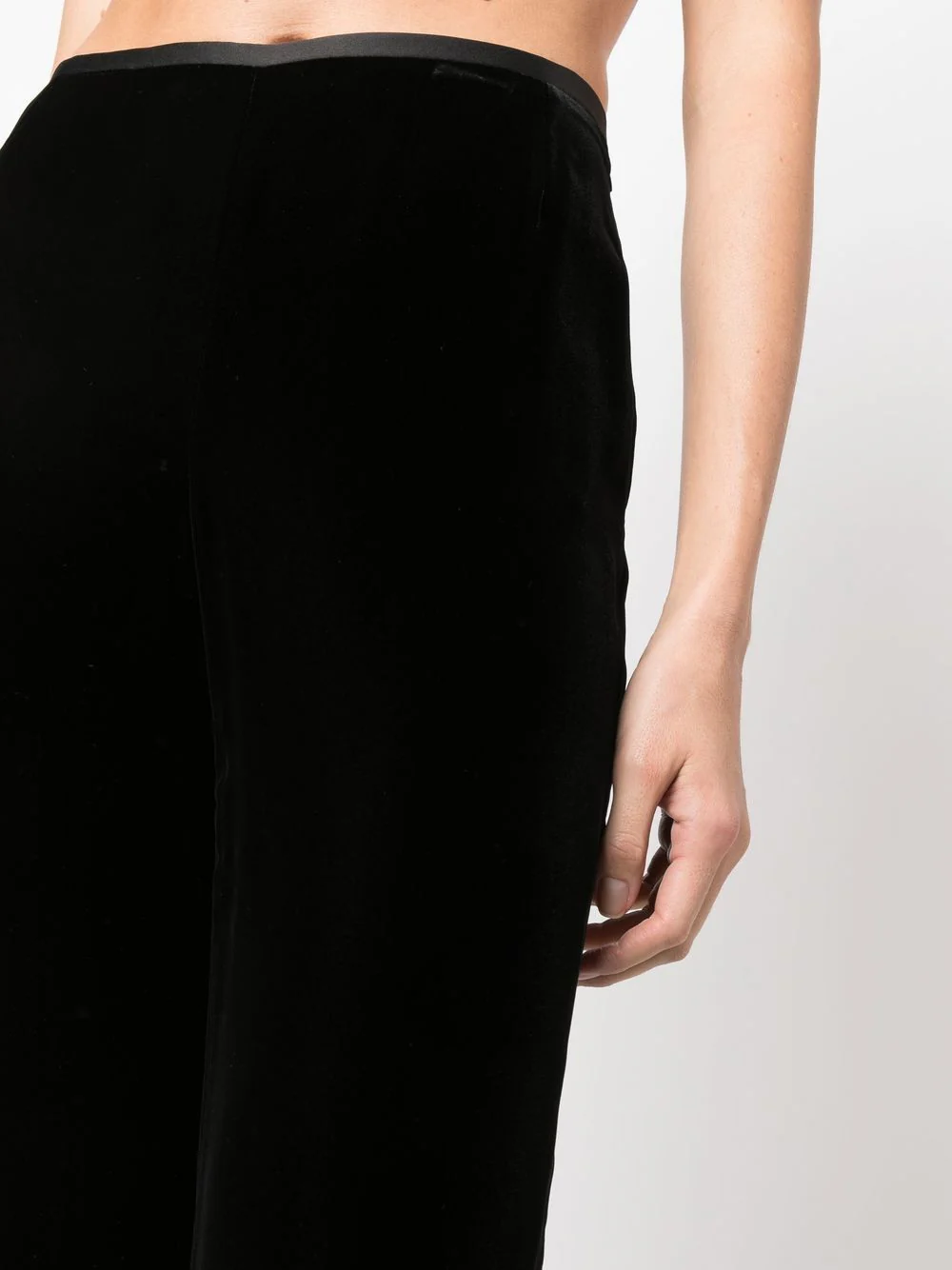 BLACK VISCOSE TROUSERS - Image 2