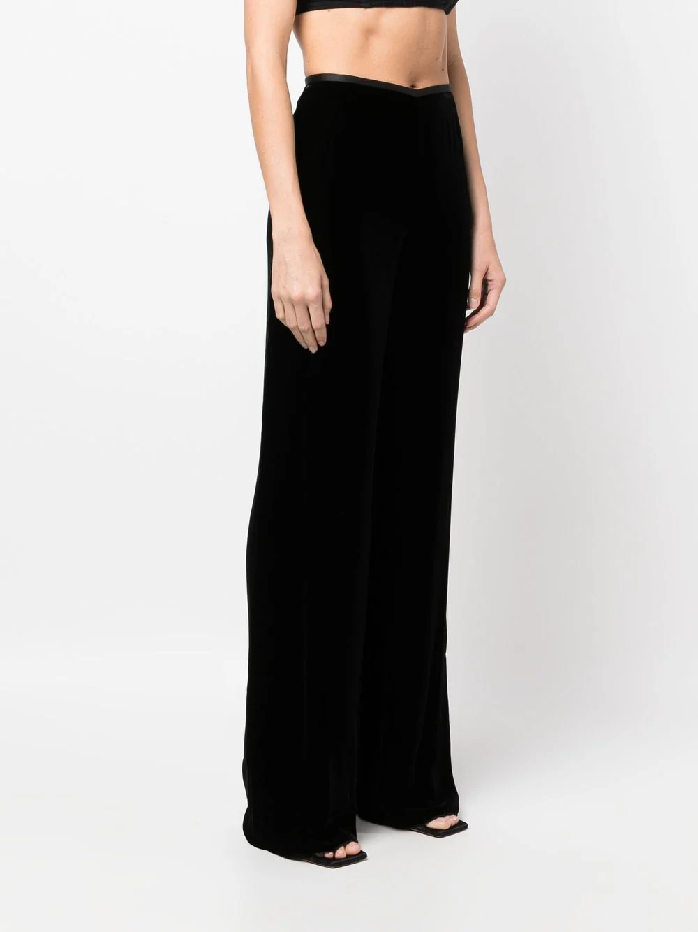 BLACK VISCOSE TROUSERS - Image 3
