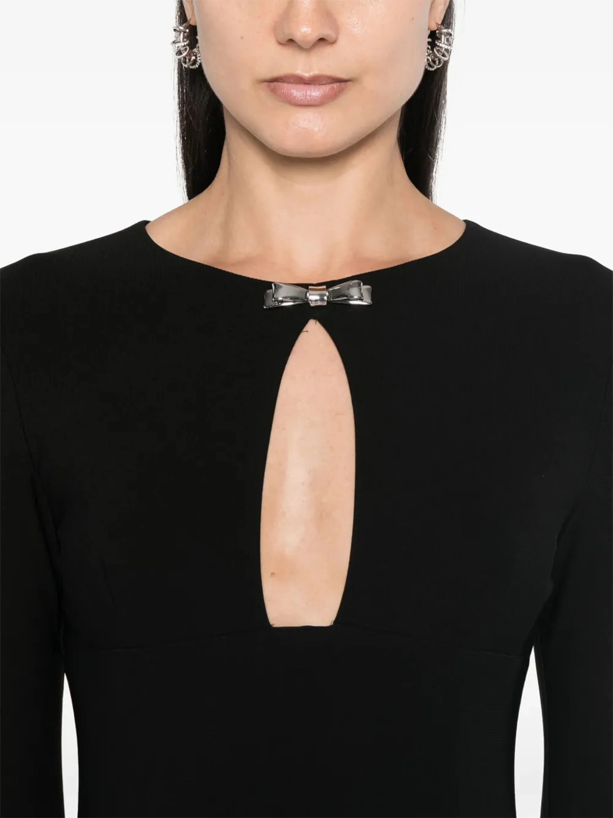 BLACK WOOL BLEND DRESS - Image 5