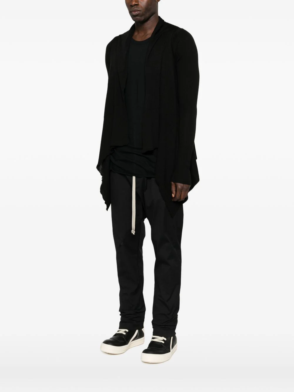 BLACK WOOL KNIT CARDIGAN - Image 4