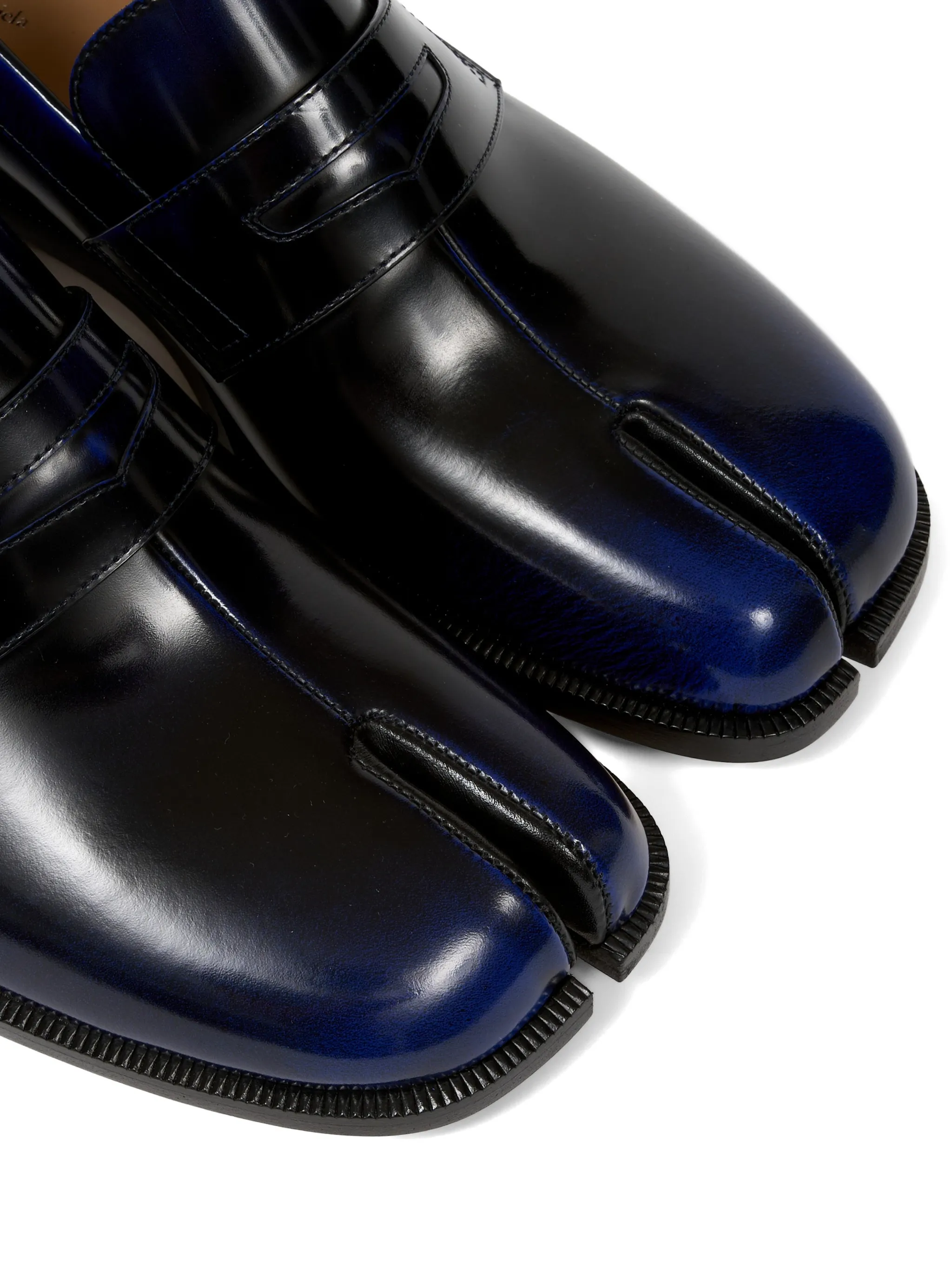 BLUE BLACK COW LEATHER MOCCASIN - Image 4