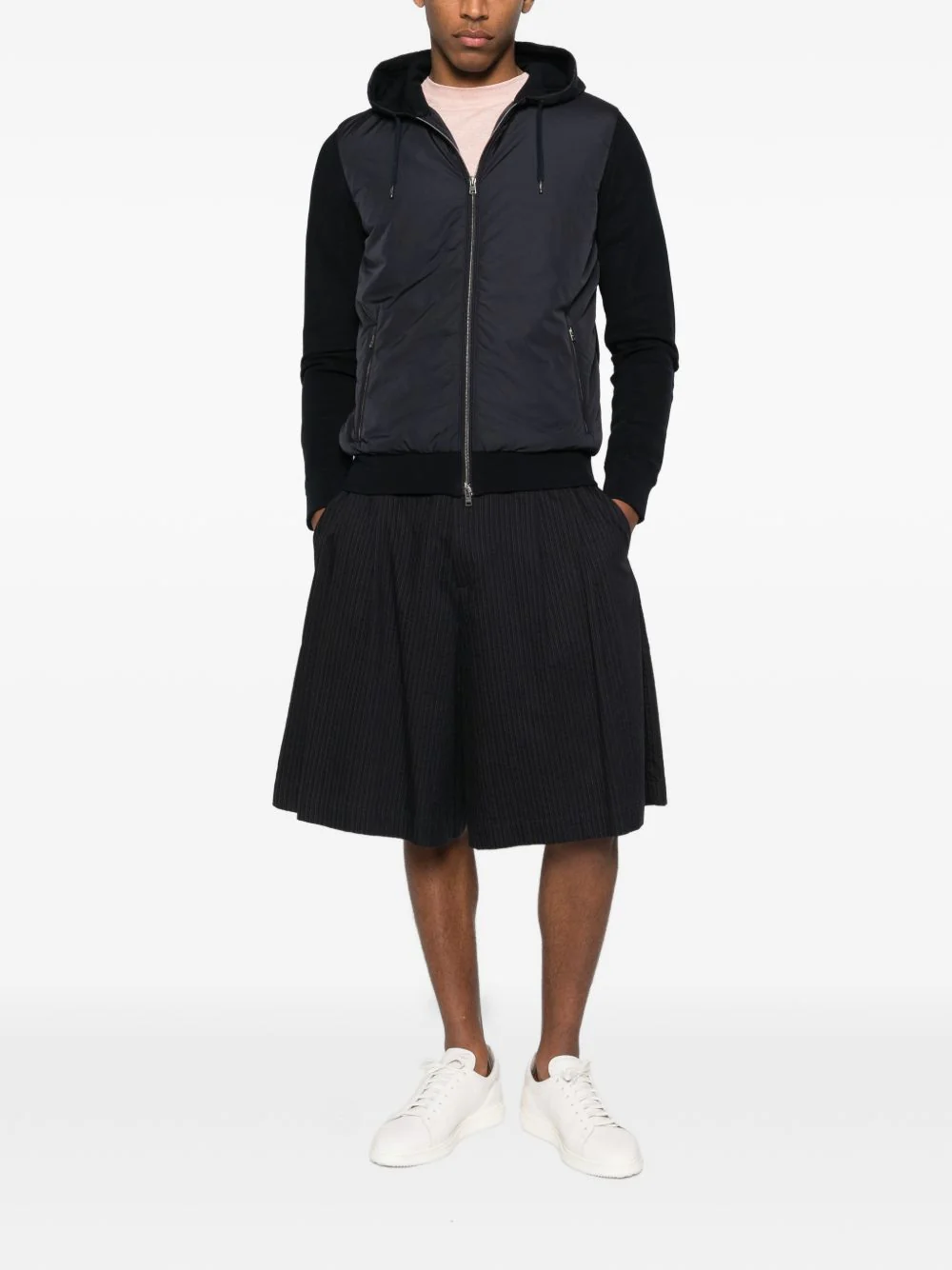 BLUE COTTON POLYESTER SWEATSHIRT JACKET - Image 2
