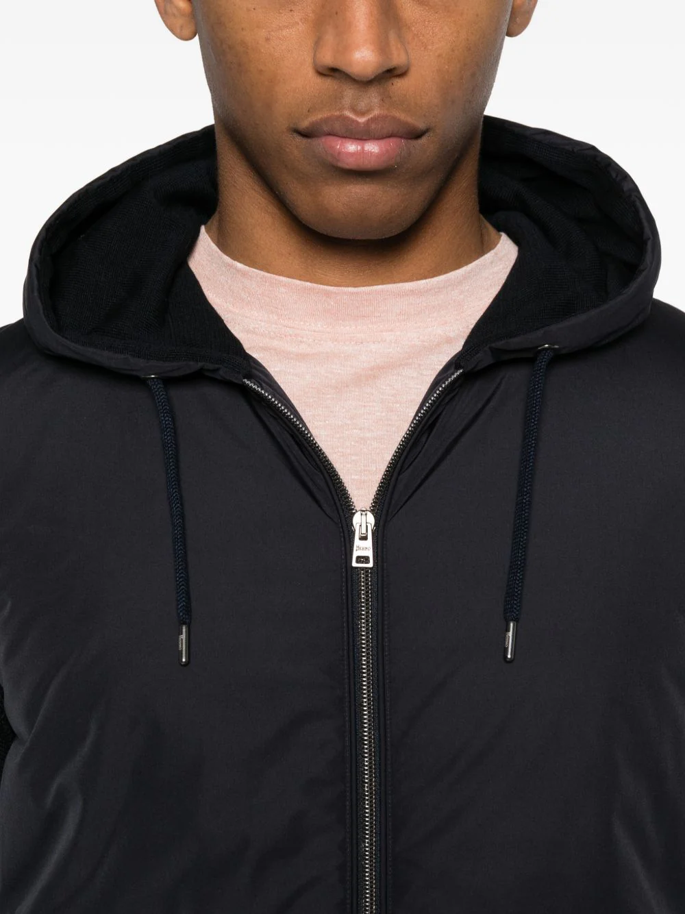 BLUE COTTON POLYESTER SWEATSHIRT JACKET - Image 3