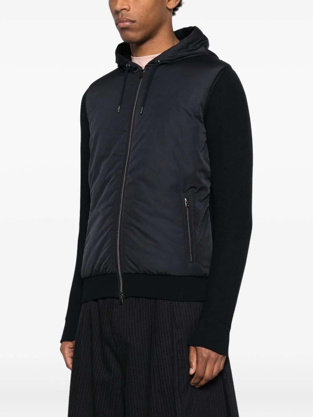 BLUE COTTON POLYESTER SWEATSHIRT JACKET - Image 5