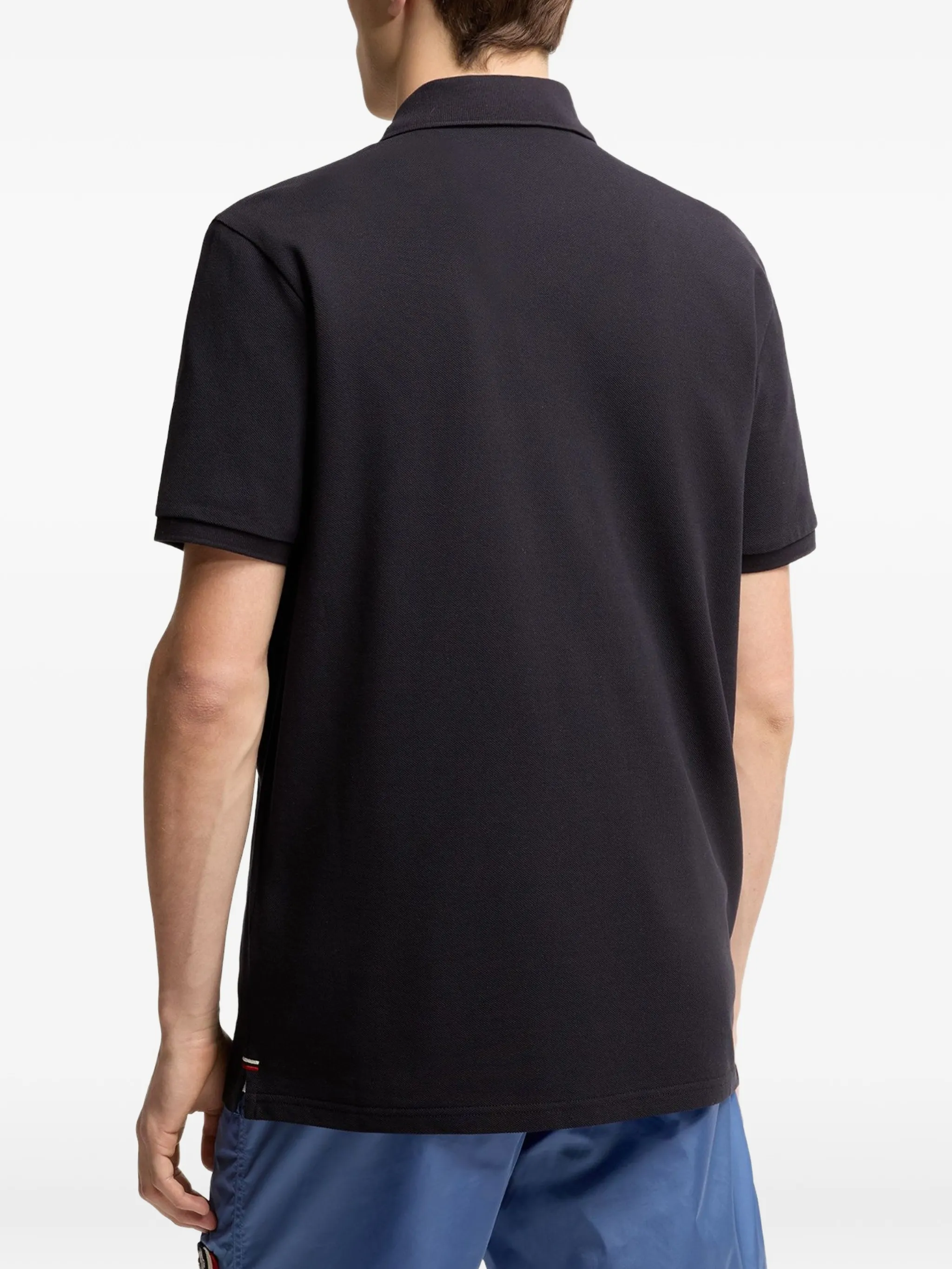 BLUE COTTON SHORT POLO - Image 4