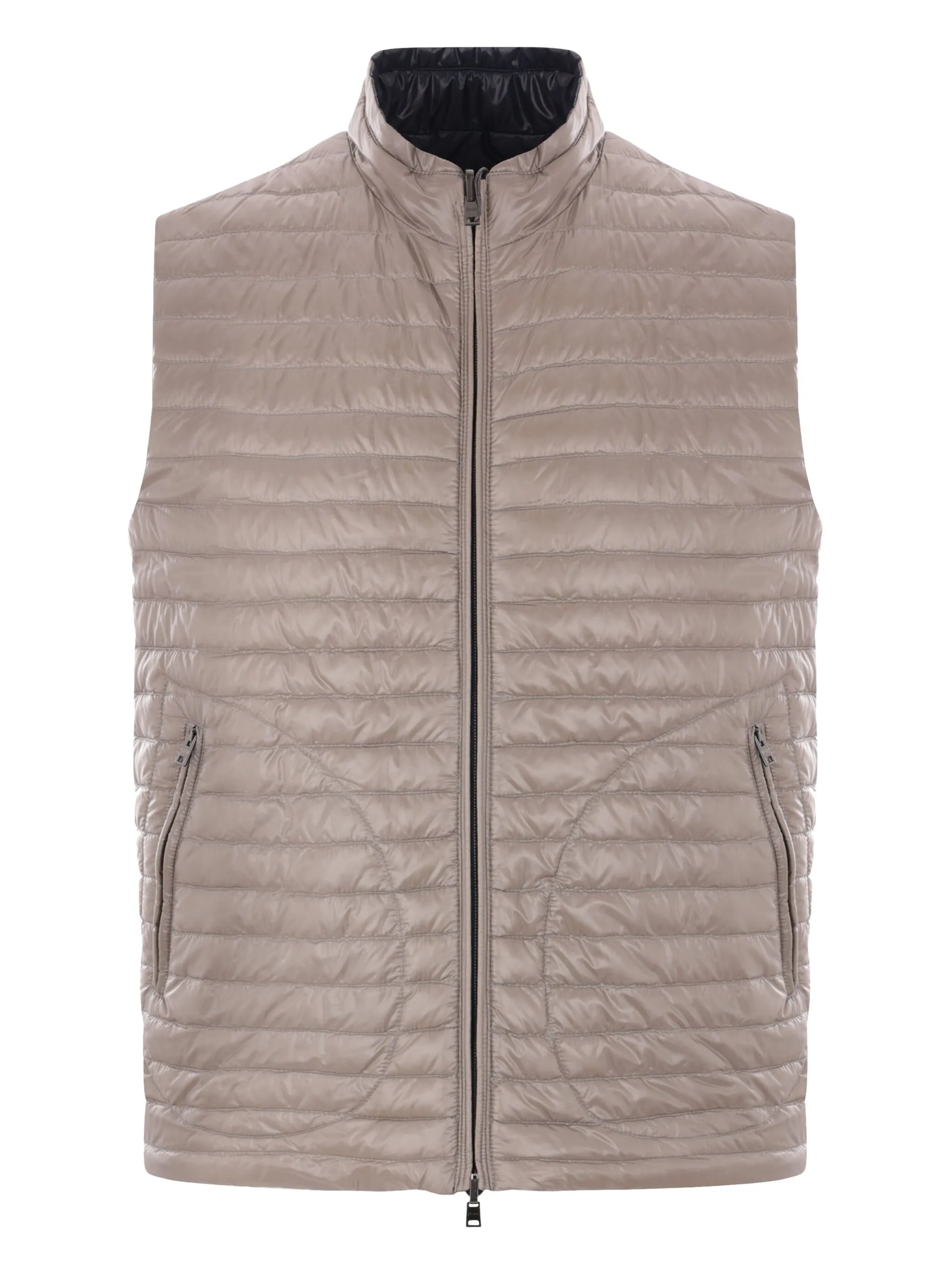 BLUE GREY POLYAMIDE WOVEN VEST - Image 5