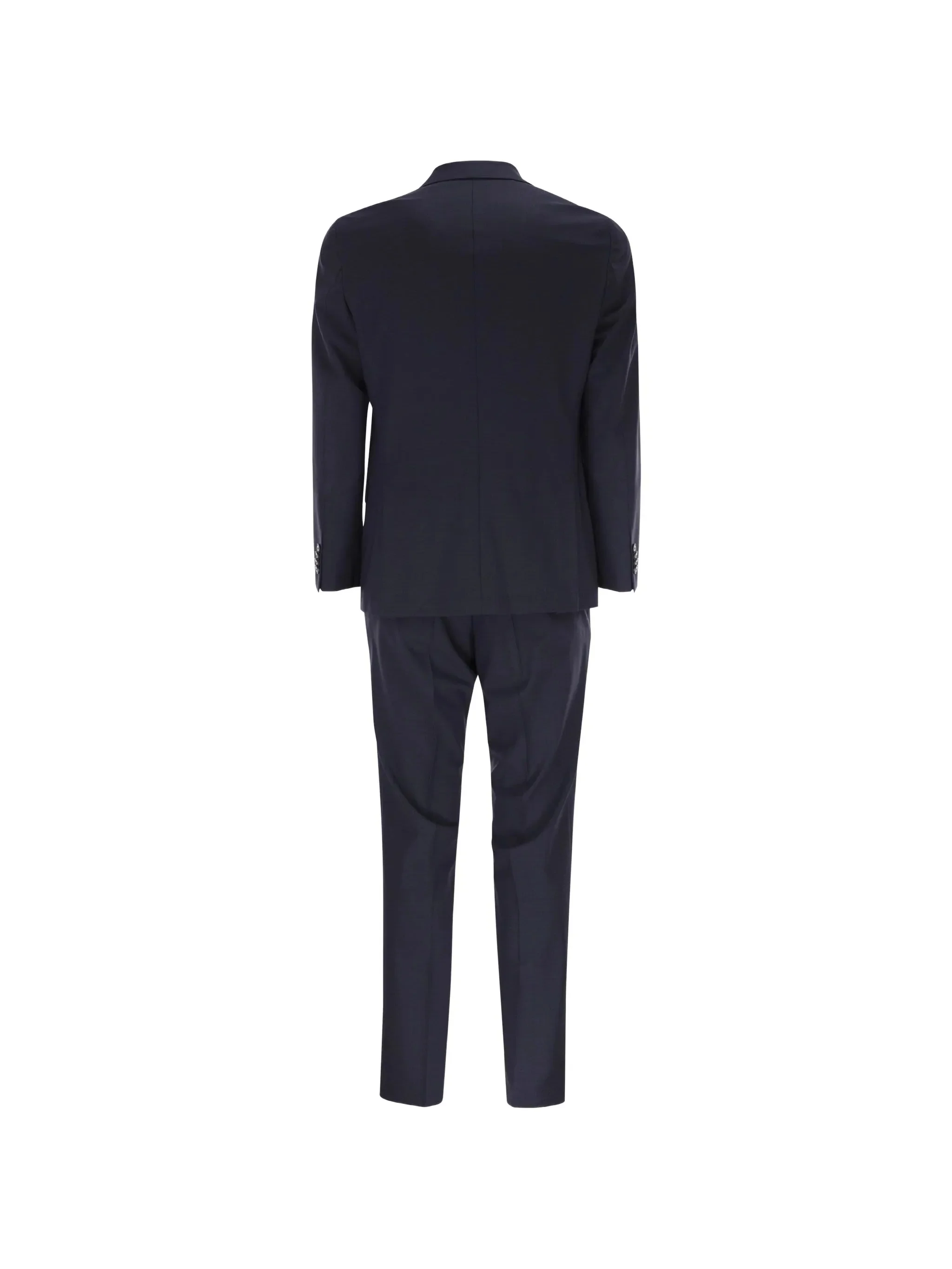 BLUE POLYESTER WOOL TROUSER SUIT - Image 2