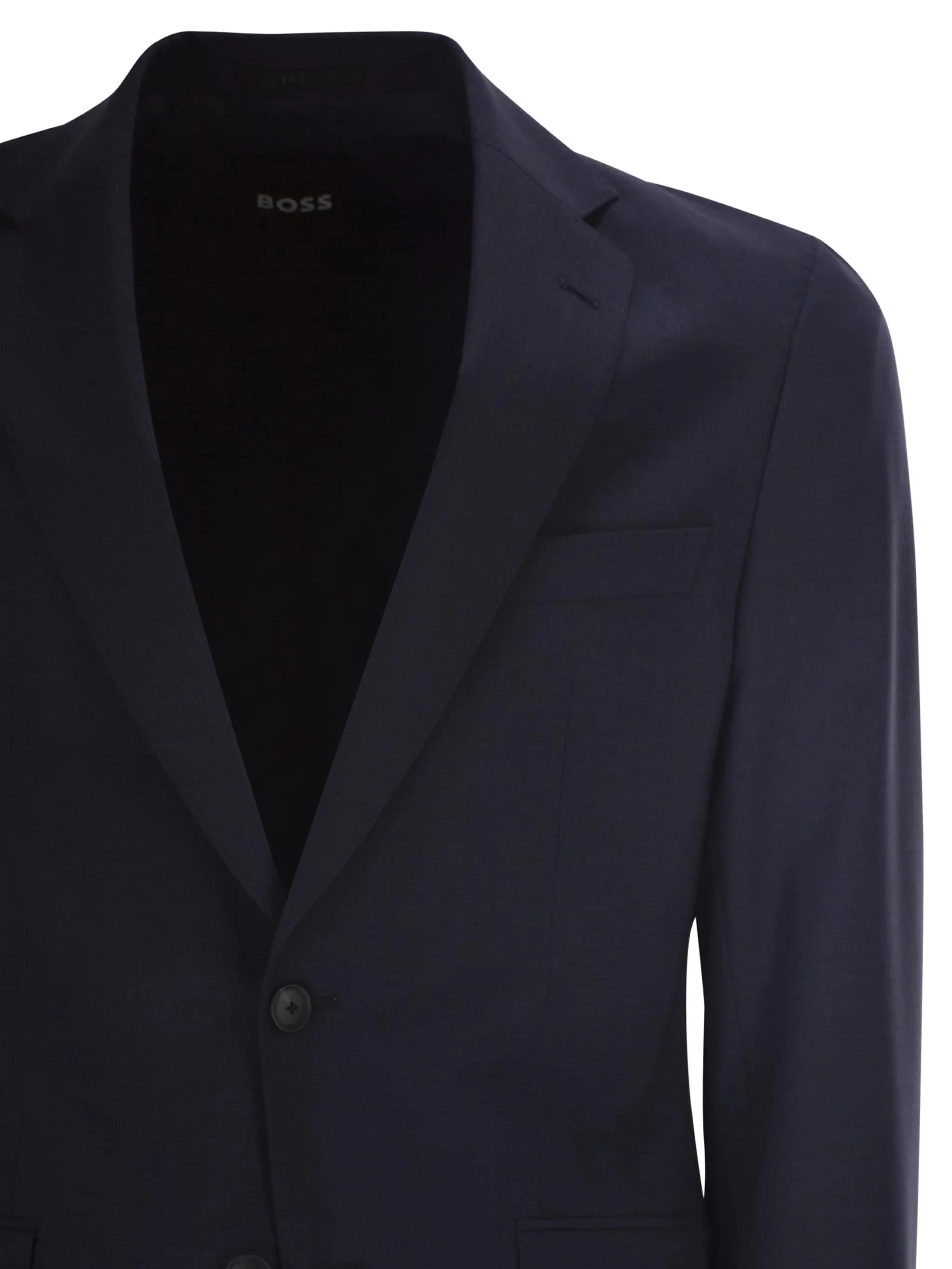 BLUE POLYESTER WOOL TROUSER SUIT - Image 4